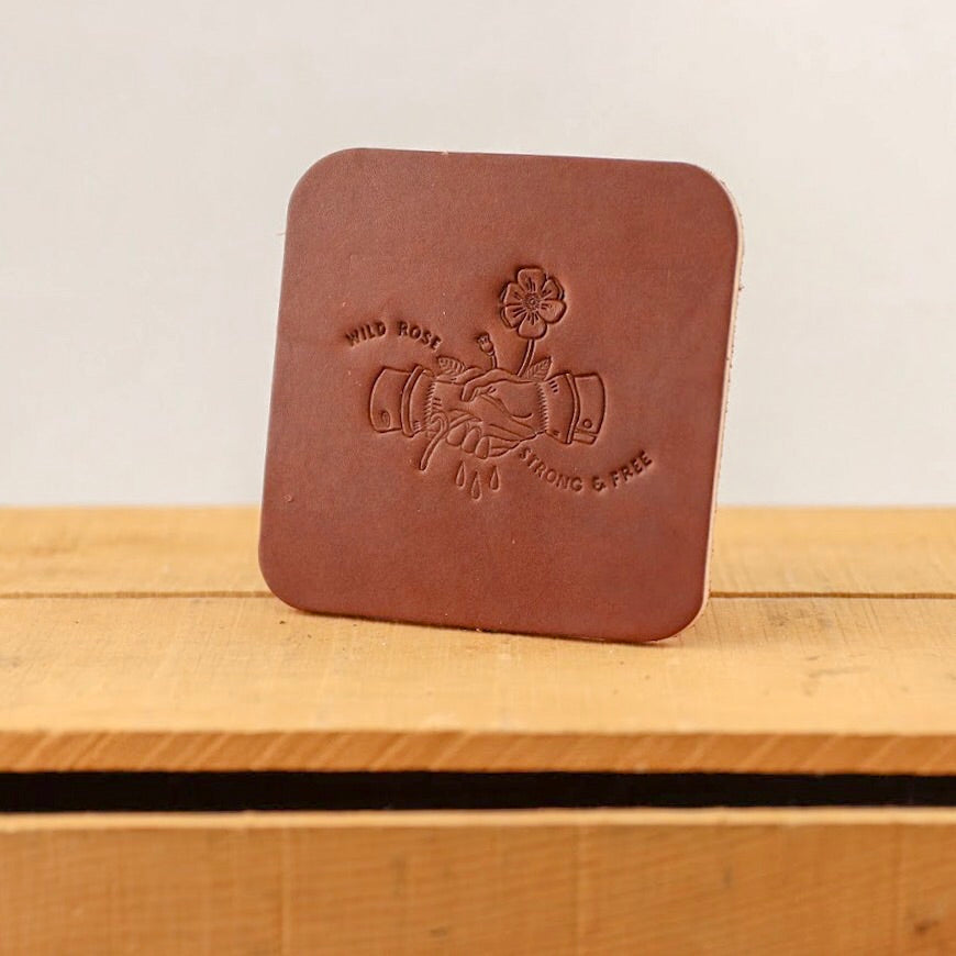 Wild Rose Coaster Set - 4-Piece Absorbent Cork Coasters for Hot & Cold Drinks - Perfect for Home, Office, and Outdoor Use