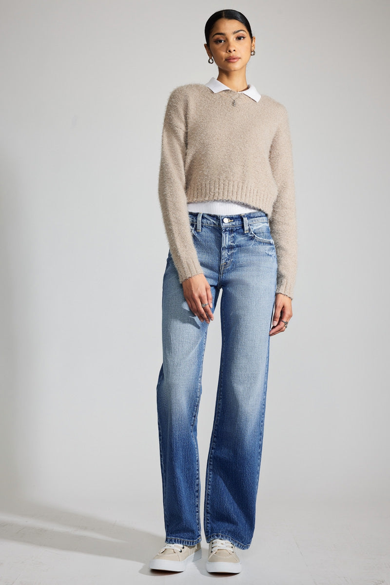 Julie Premier High Rise Straight Jeans for Women - Classic Stretch Denim Pants, Comfortable & Flattering Fit - Perfect for Casual Wear, Office, and Date Nights
