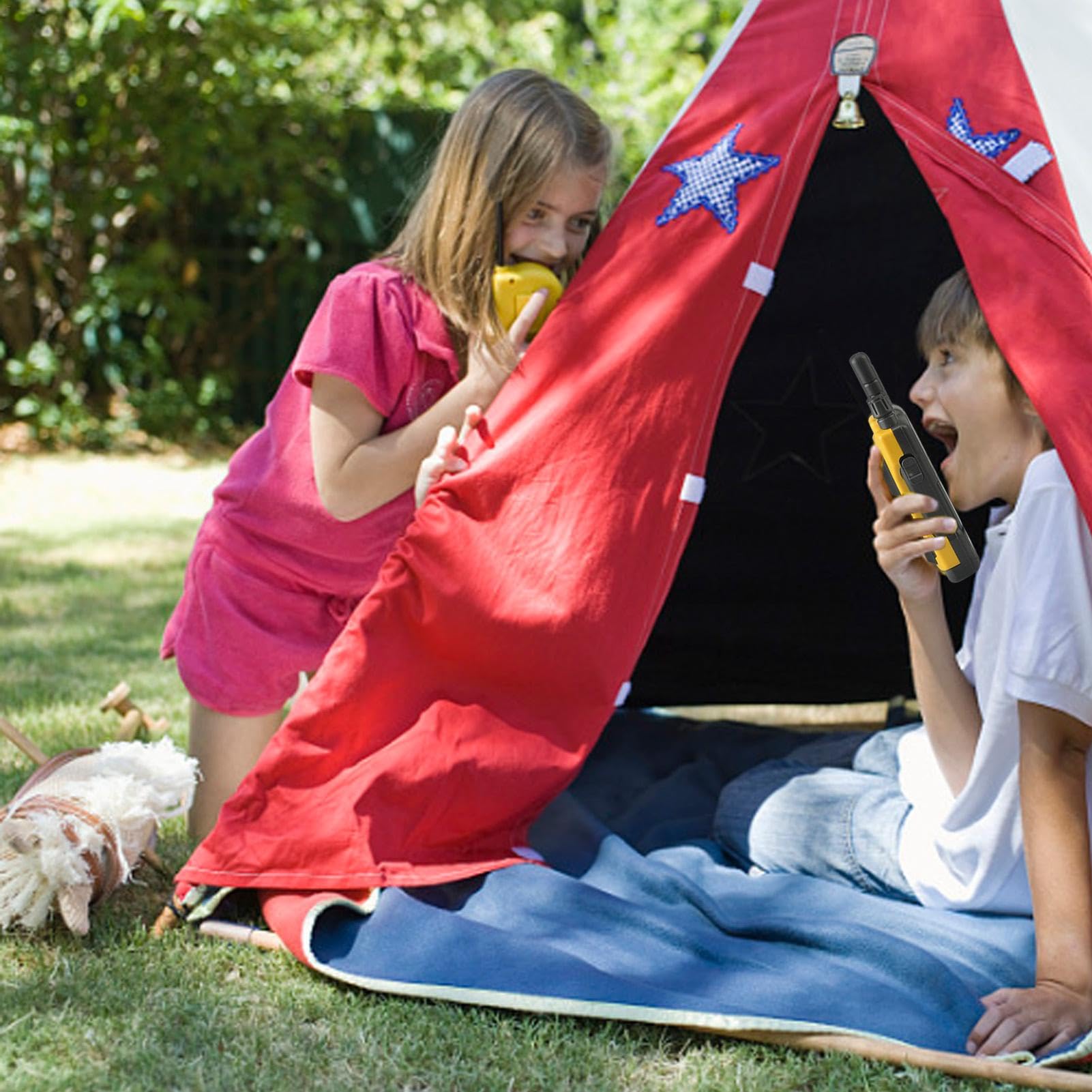 Kids Walkie Talkies - 2 Pack Toy Radios for Outdoor Adventures, Camping & Hiking - Best Gift for Boys & Girls Ages 3-12 - Perfect for Backyard Play, Family Trips & Emergency Communication