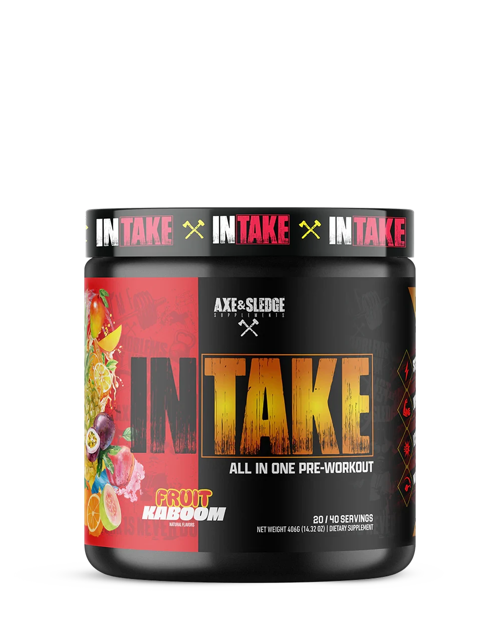 Axe & Sledge Intake Pre Workout Supplement - Energy, Focus & Performance Booster for Gym & Fitness Training