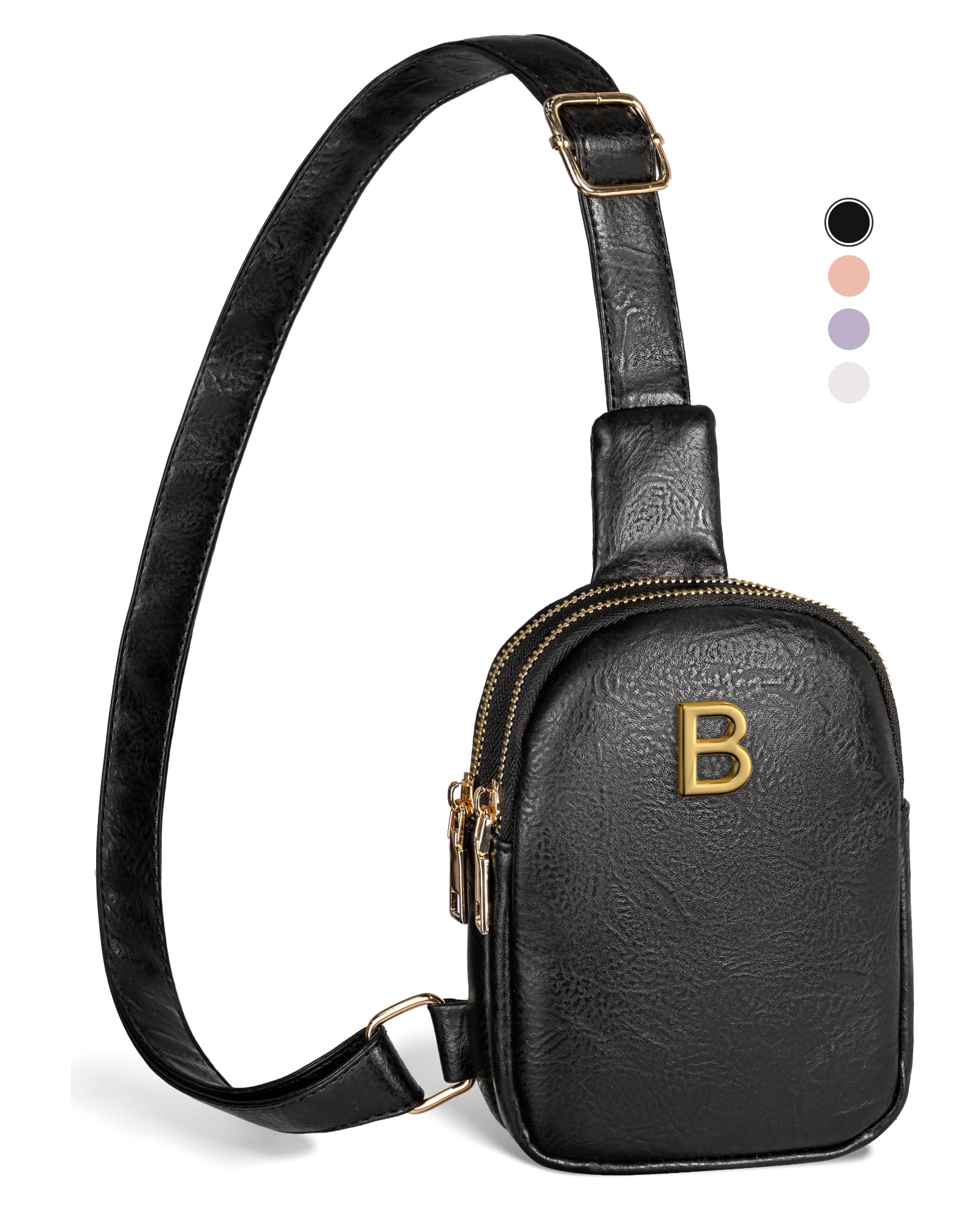 Personalized Monogram Crossbody Bags for Women & Girls - Lightweight Waterproof Mini Purse with Initial Letter - Trendy Travel Fanny Pack - Perfect Birthday Gift Idea for Her - Great for Daily Use, Shopping, Travel & Outdoor Activities