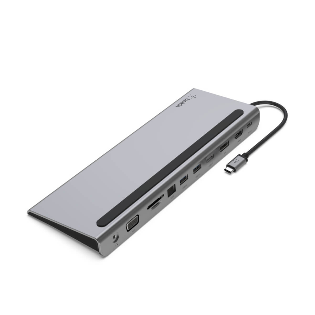 Belkin 11-in-1 USB C Hub Multiport Adapter with 4K HDMI, Ethernet, USB 3.0, SD Card Reader - Perfect for MacBook Pro, iPad Pro, and Windows Laptops for Home Office & Gaming Setup