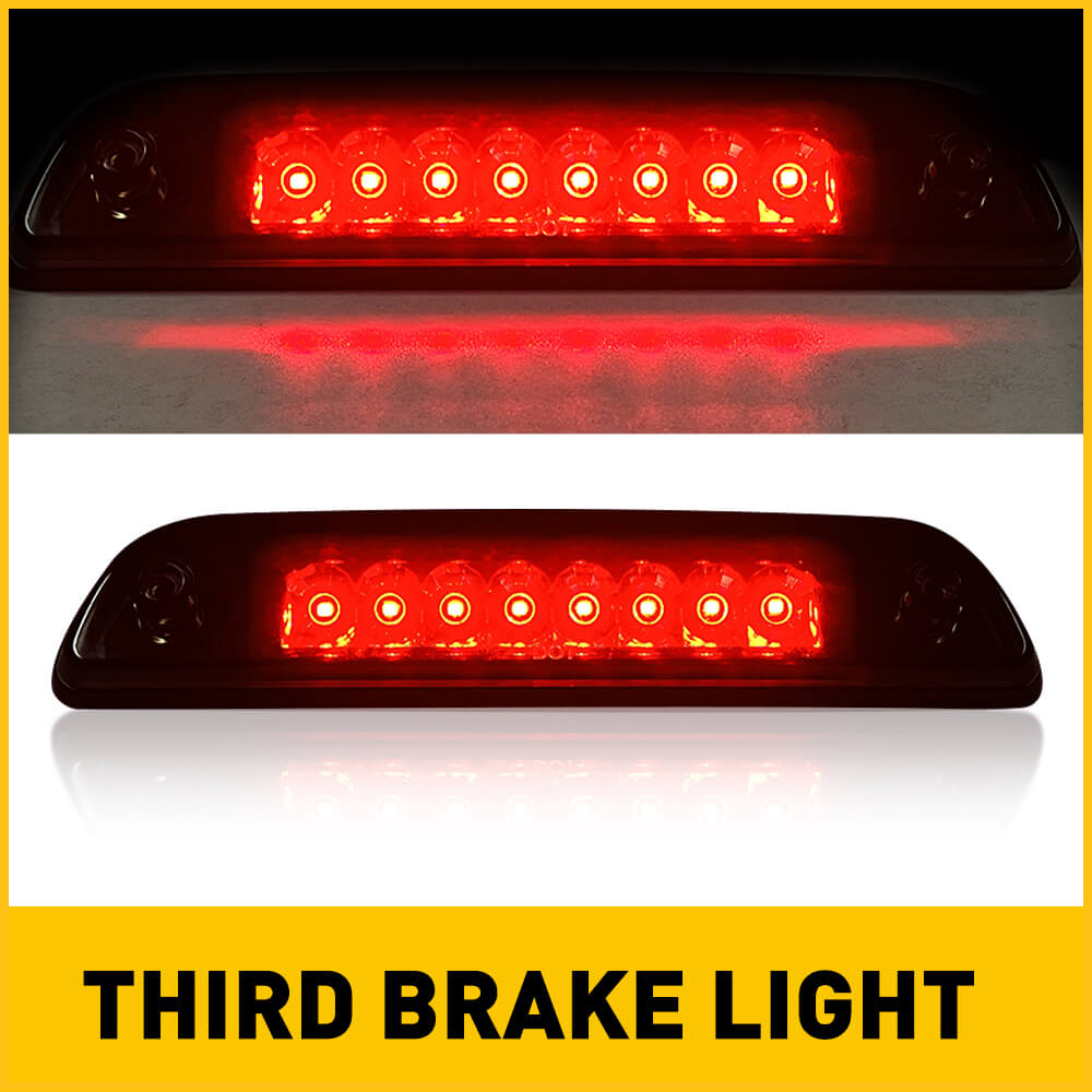 Smoke Shell LED Third Brake Light for 1995-2017 Toyota Tacoma - No Cargo Light - High Visibility Safety Upgrade for Night Driving & Off-Road Adventures