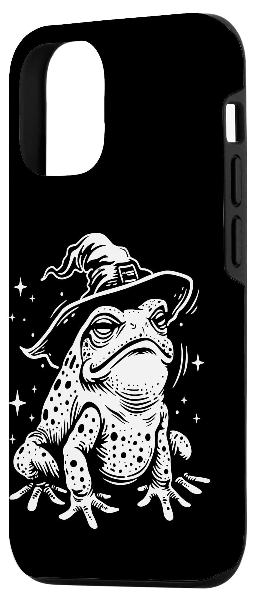 iPhone 12/12 Pro Witchy Toad Case - Celestial Starry Toad in Witch Hat Art Cover | Perfect for Halloween, Cosplay & Fantasy Lovers
