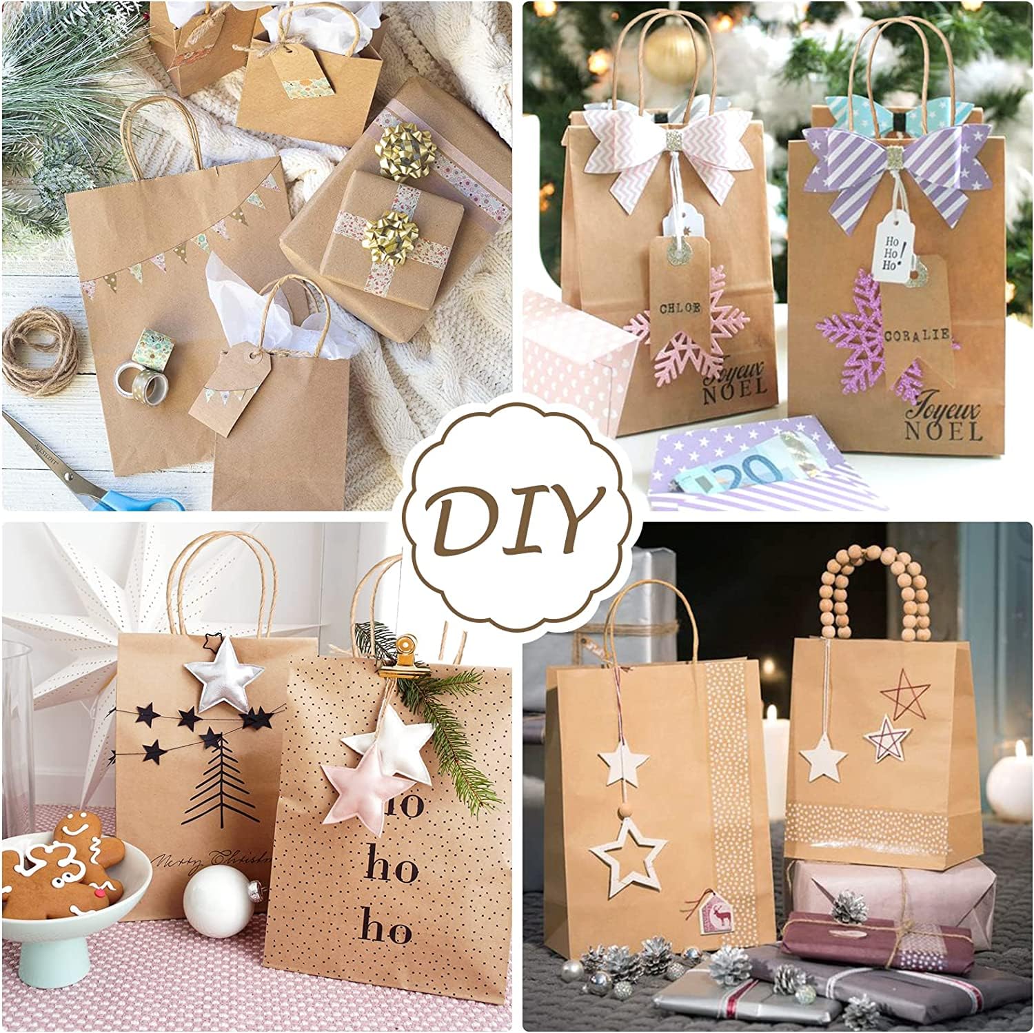 Eco-Friendly Recycled Kraft Paper Bags 9x12x4 Inches (15 Pack) - Brown Disposable Shopping Bags for Retail, Gifts & Crafts | Sustainable & Biodegradable | Perfect for Groceries, Parties & Eco-Conscious Shopping
