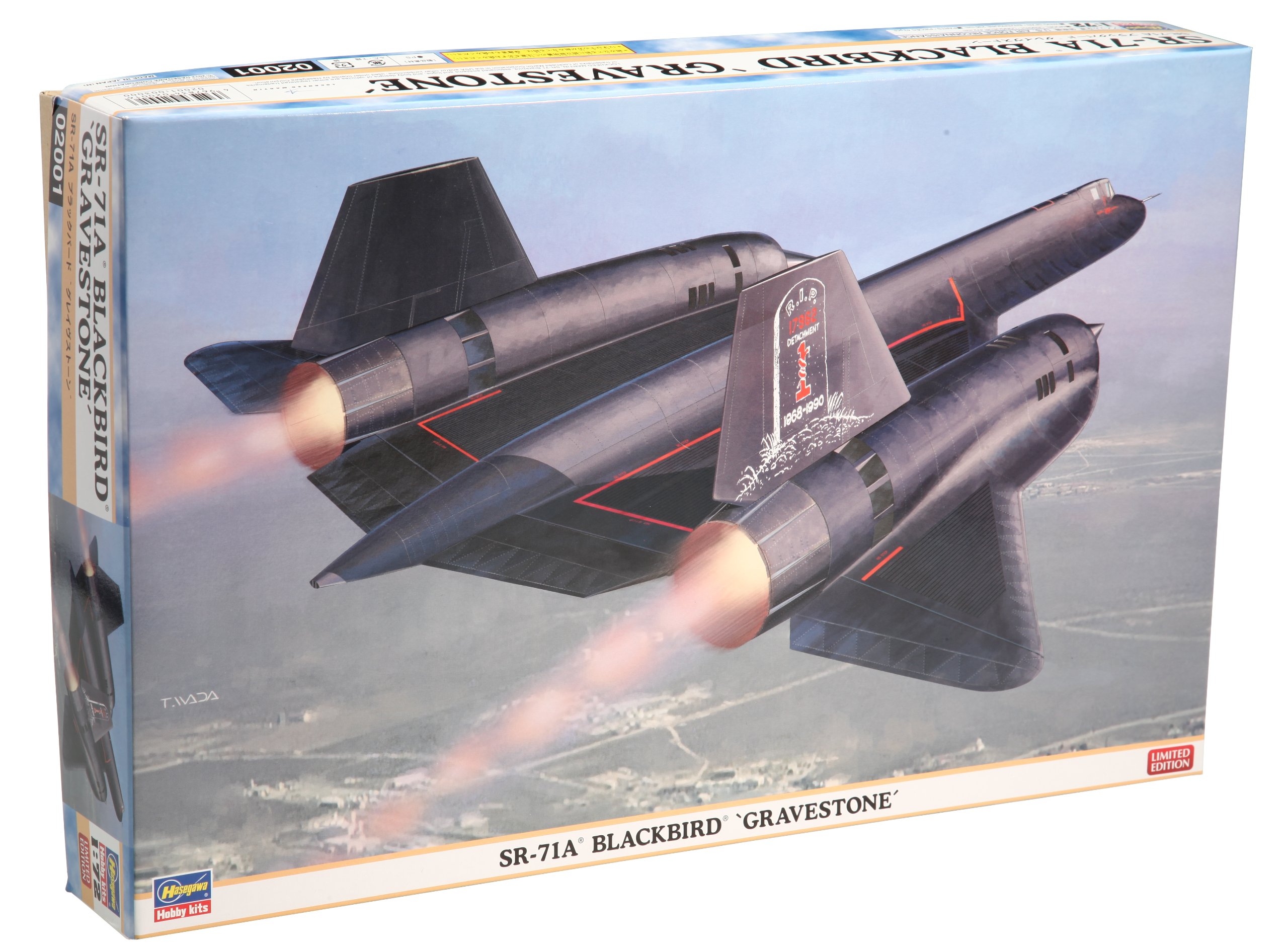 Hasegawa 1/72 Scale SR-71A Blackbird Model Kit - Limited Edition Gravestone Version | Collectible Aircraft Model for Display & Aviation Enthusiasts