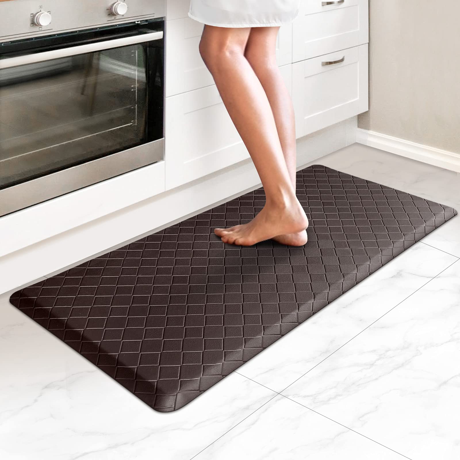 HappyTrends Kitchen Mat - Cushioned Anti-Fatigue Rug, 17.3