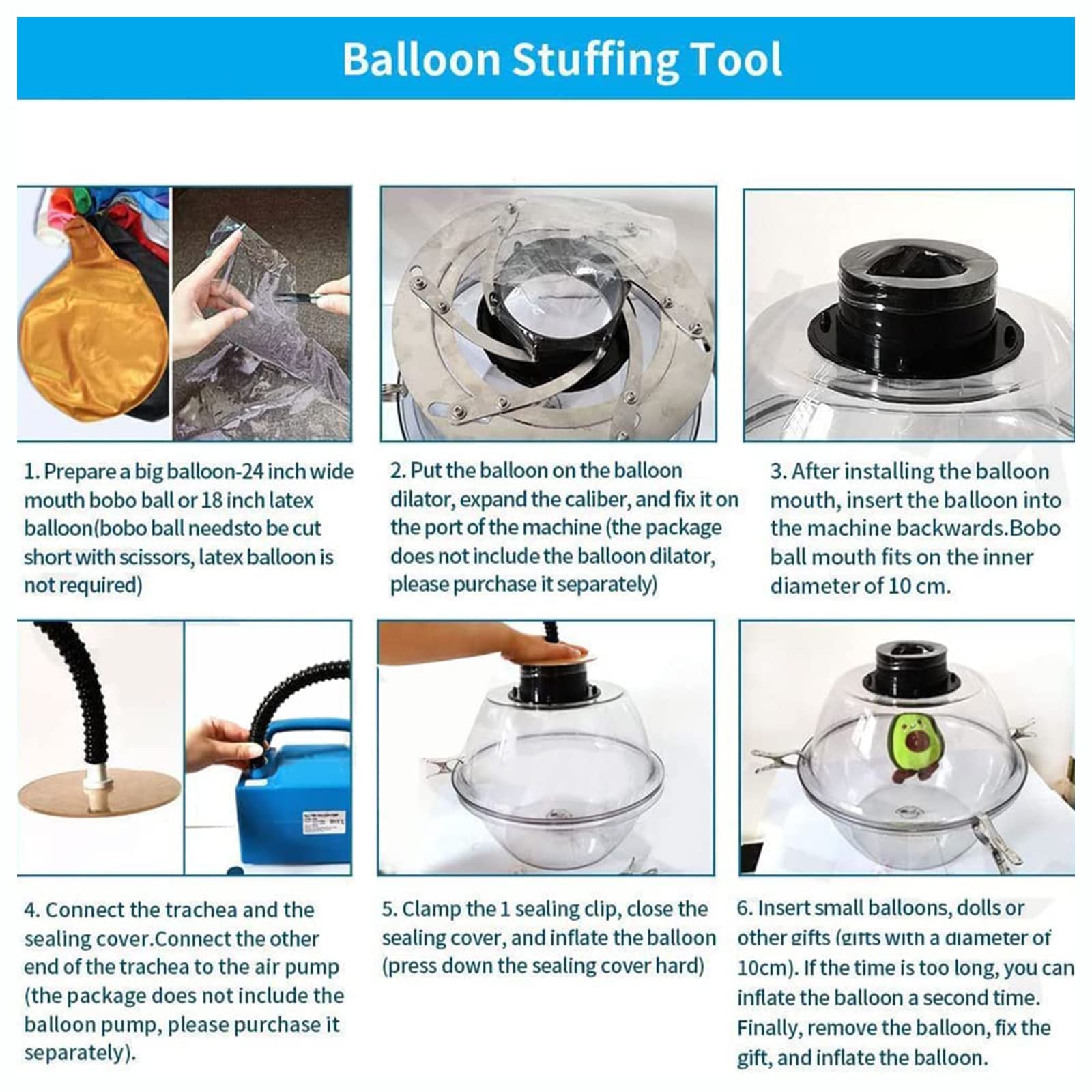 Balloon Stuffing Machine Kit - Easy Balloon Filling Tool for Gift Wrapping, Rose Bouquets, Wedding & Party Decorations (Perfect for Christmas, Birthday, Anniversary Celebrations)