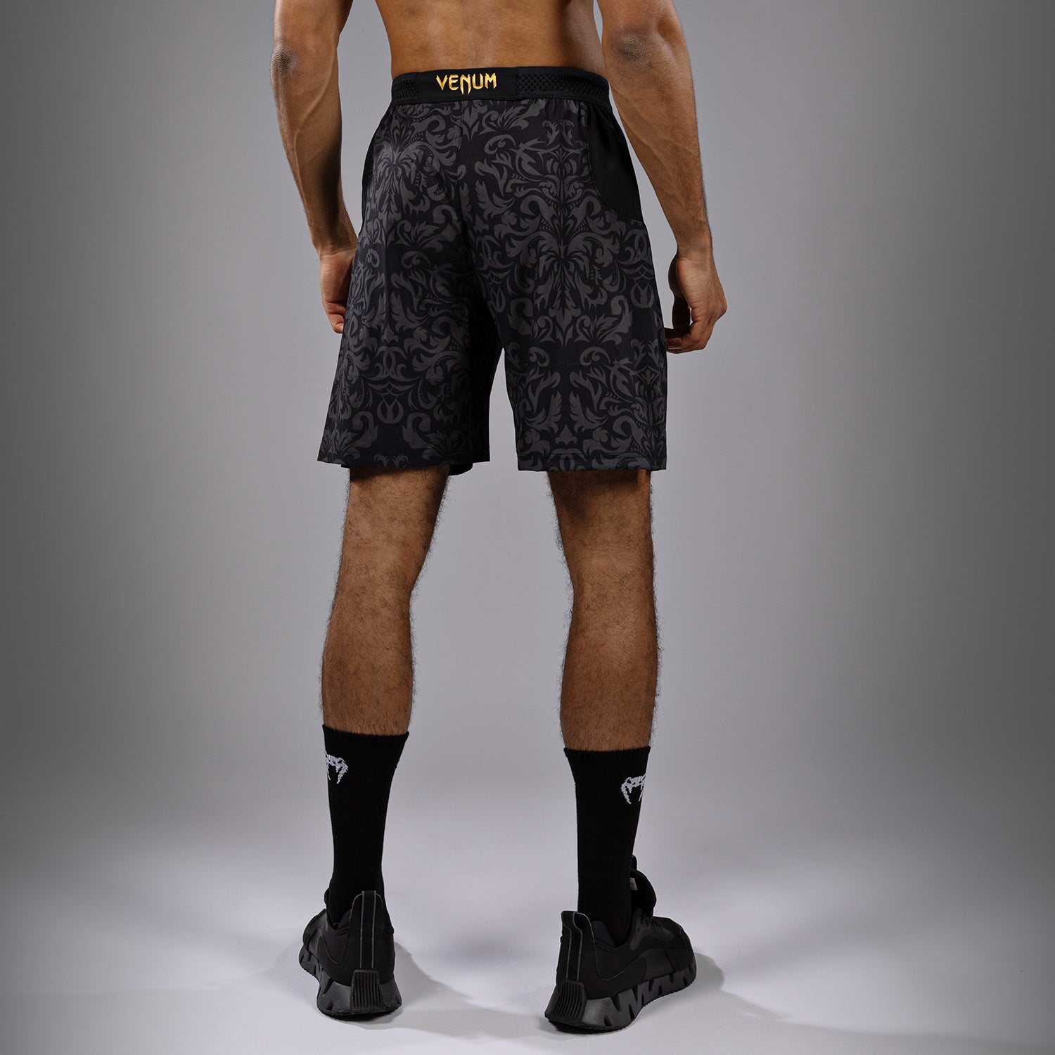 Venum x Topuria Unmatched Edition MMA Training Shorts - Black/Gold - Premium Fightwear for MMA, Boxing & Gym Workouts