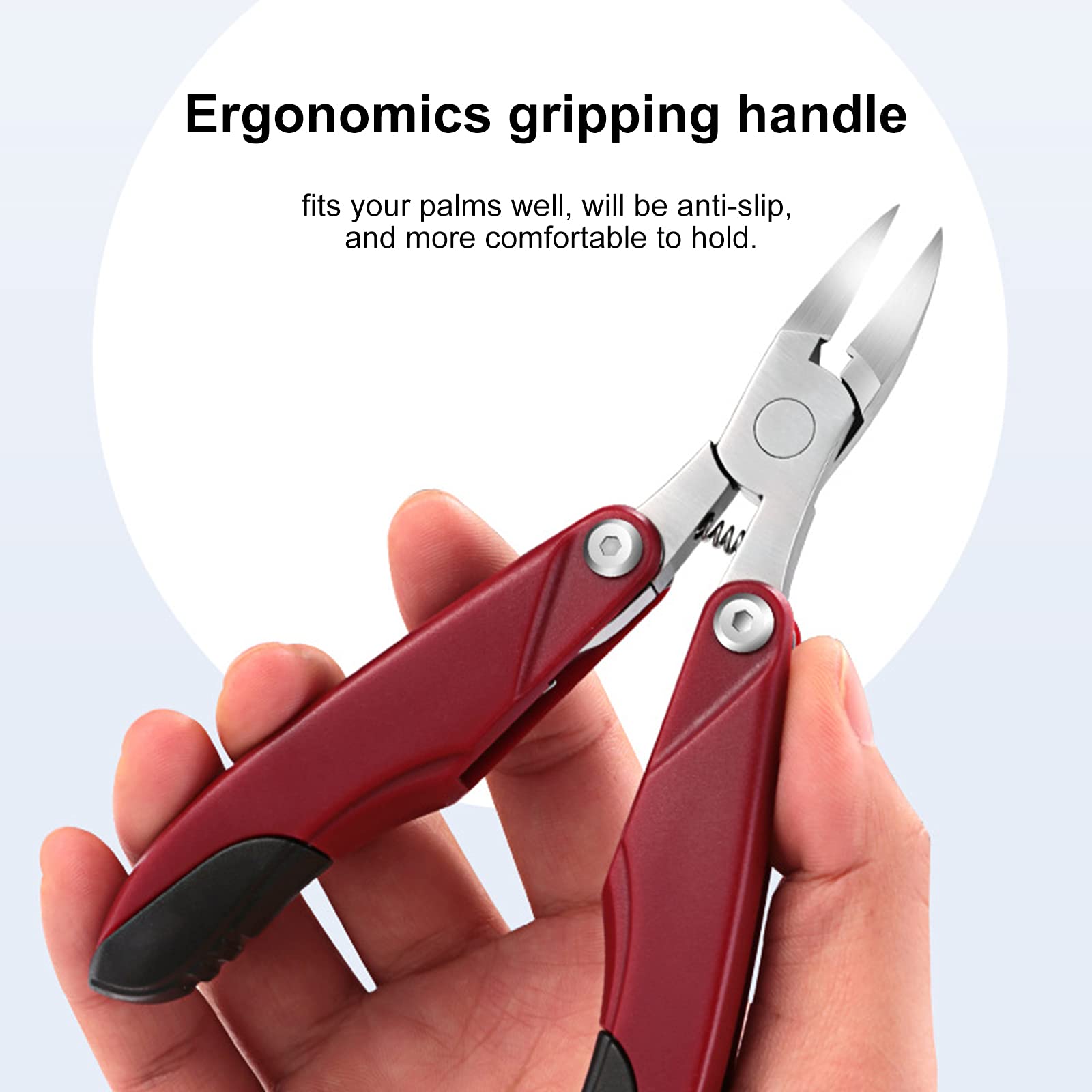 Ubersweet® Professional Ingrown Toenail Clippers Set - Foldable Multi-Functional Toenail Trimmer, Cleaner & Nail File Kit for Pain Relief & Foot Care - Perfect for Home, Travel & Pedicure Use