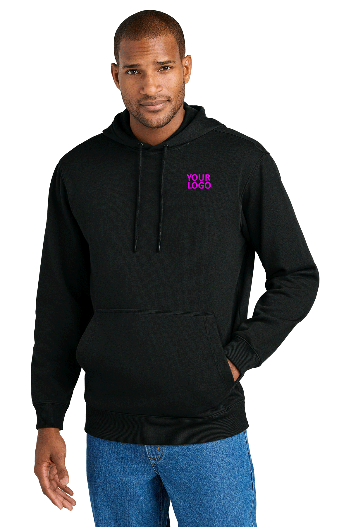 CornerStone Tough Fleece Custom Pullover Hoodies for Men & Women - Soft & Durable Black Hooded Sweatshirt for Outdoor Activities, Gym & Casual Wear