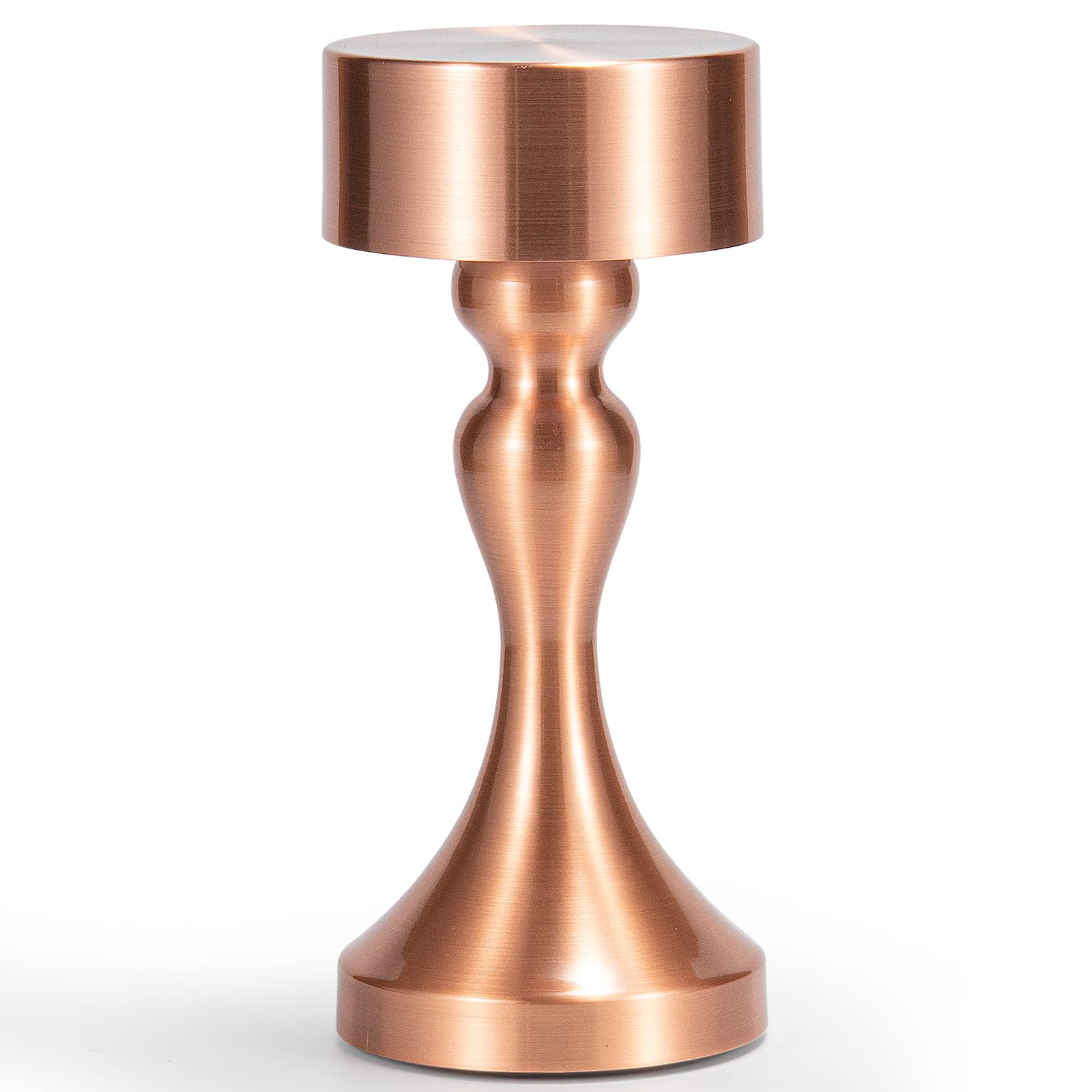 Rechargeable LED Cordless Table Lamp with Touch Control - 3 Color Temperatures, Battery Operated Night Light for Kids Nursery, Bedroom, Nightstand, Restaurant & Bar - Brass Finish - Perfect for Reading, Relaxing & Ambient Lighting