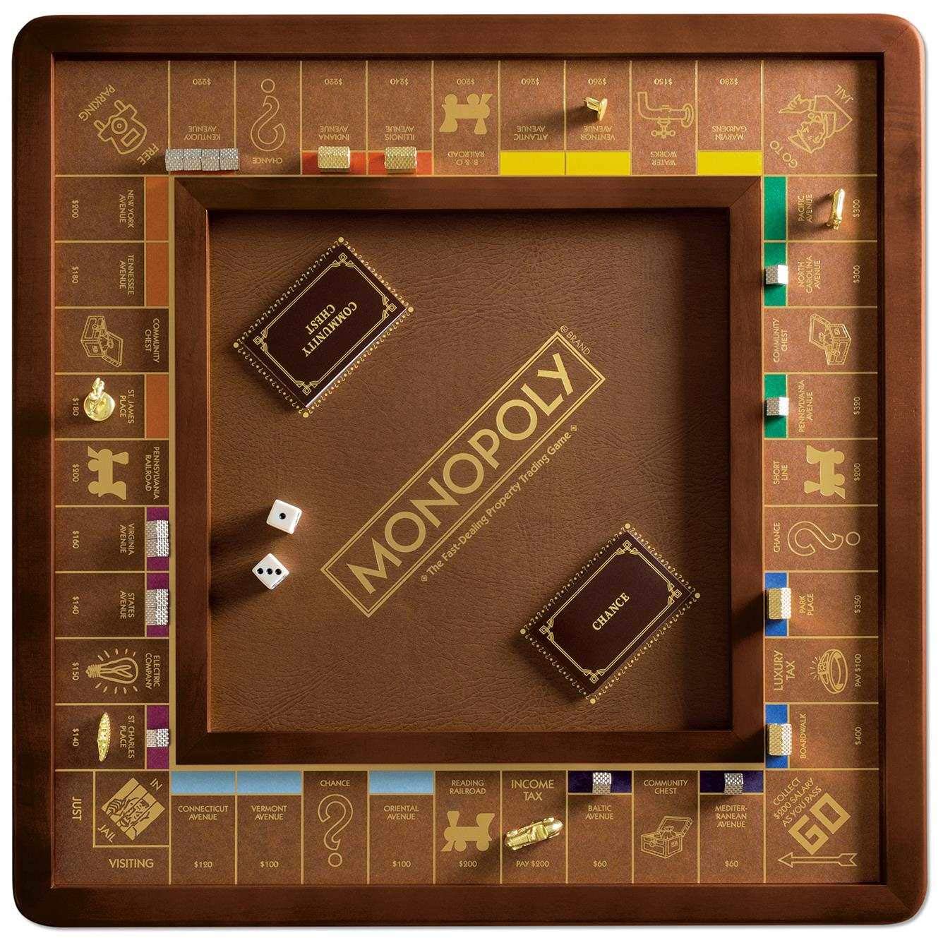 Monopoly Luxury Edition Board Game by WS Game Company - Premium Family Game Night Entertainment for Parties & Gatherings
