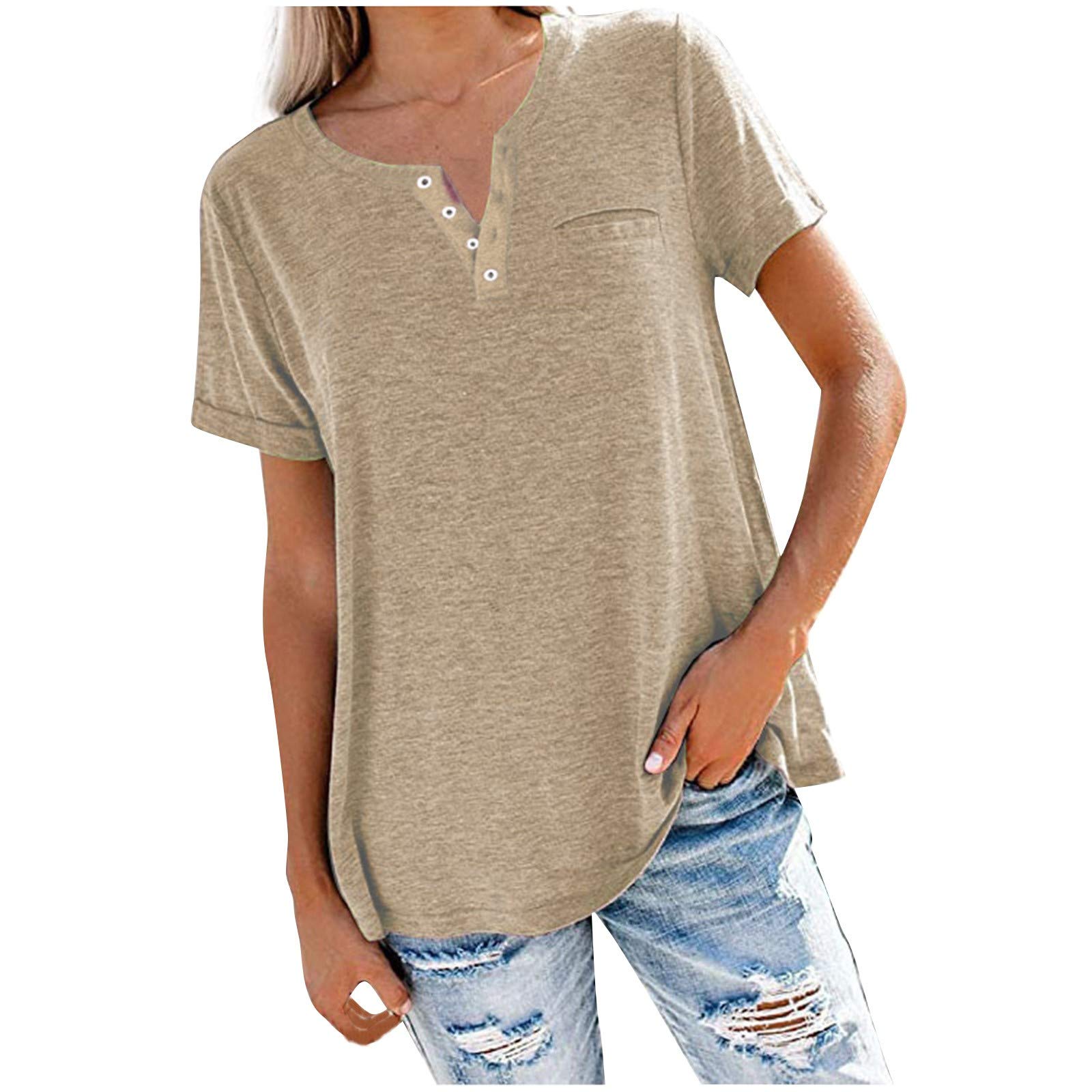 Women's Cold Shoulder Tops - Chiffon Crewneck Workout Shirts | Cotton Linen Summer Blouses for Casual Wear, Office & Night Out