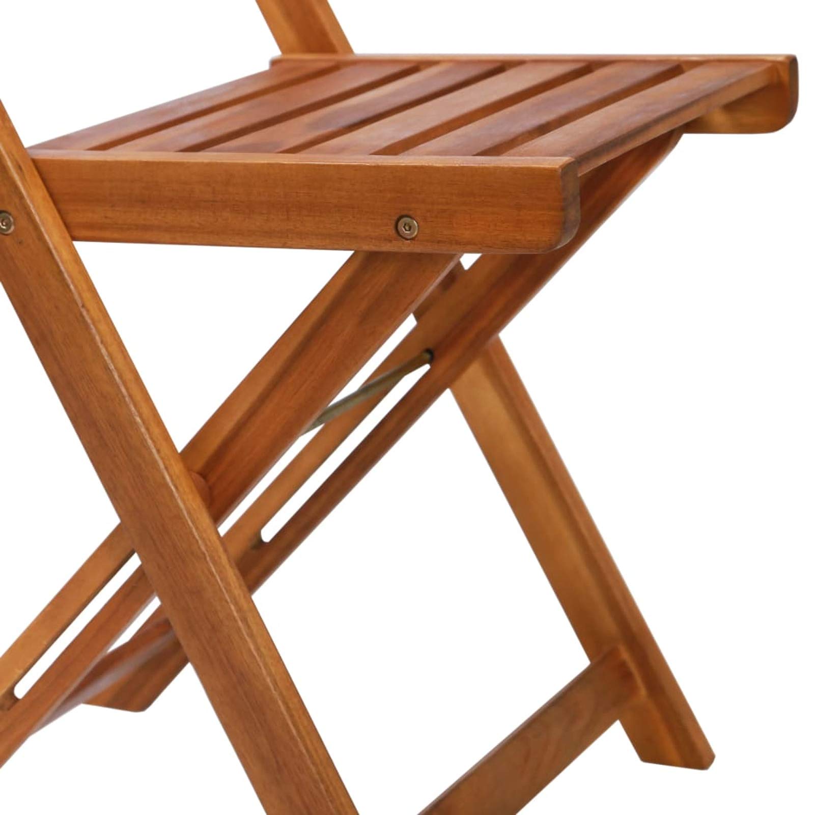 Tidyard 2-Piece Acacia Wood Folding Dining Chairs - Patio, Garden, Poolside & Indoor Outdoor Furniture - 15.7 x 20 x 31.5 Inches (WxDxH) - Perfect for Backyard BBQs, Beach Houses & Small Space Living