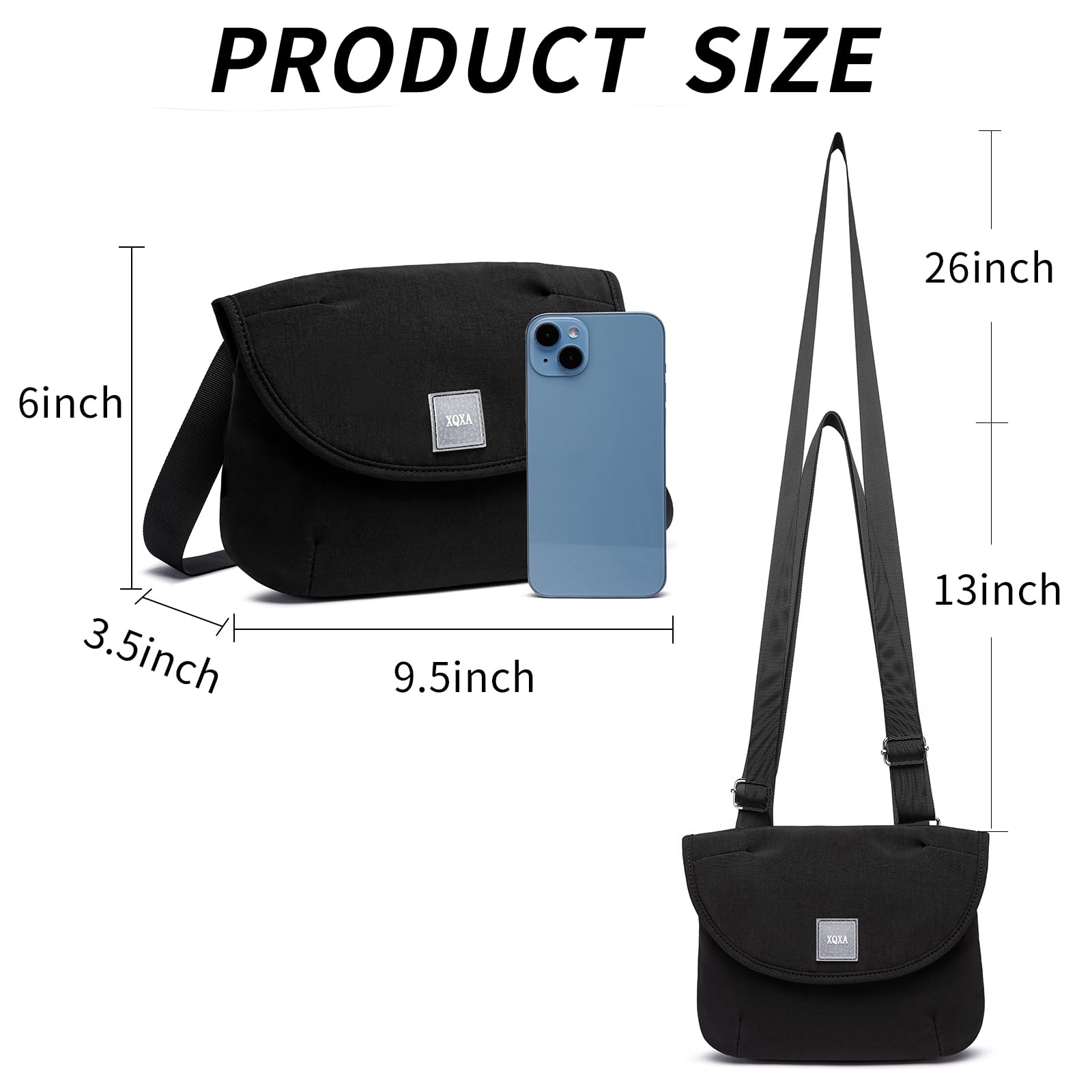 Stylish XQXA Crossbody Bags for Women - Adjustable Strap Small Tote Shoulder Bag | Perfect for Work, Travel & Everyday Use | Fashionable Sling Purse for Office, Shopping & Outings
