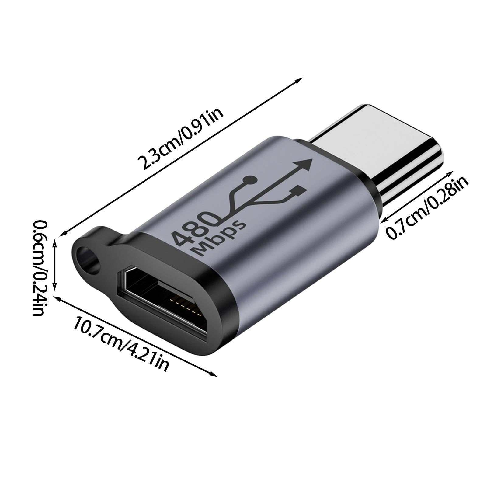 Vigcebit USB to USB C Adapter - High Speed 480Mbps Data Transfer Cable | USB Type A to USB C Converter for Smartphones, Cameras, MP3 Players | Perfect for Charging & File Transfer Between Devices