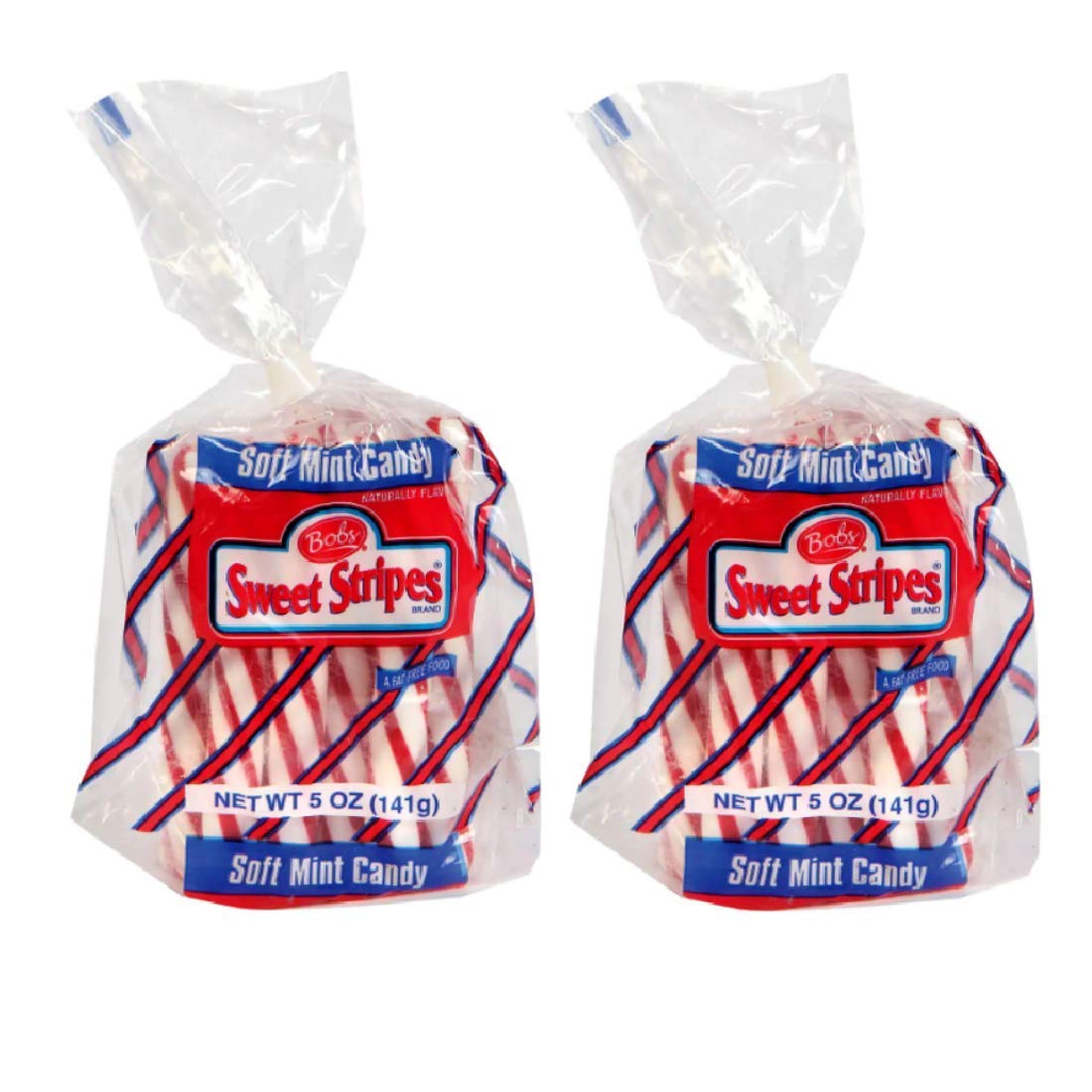 Bob's Sweet Stripes Peppermint Candy Canes 5oz (2 Pack) - Classic Holiday Treats for Christmas Stocking Stuffers, Office Gifts & Party Favors