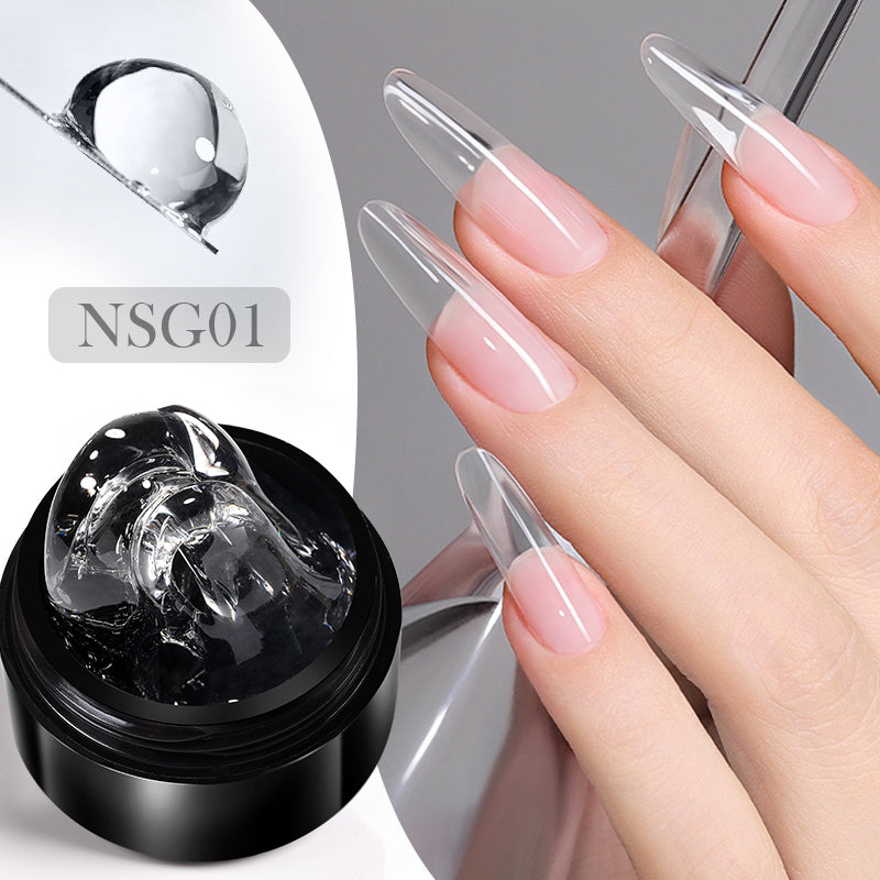 Non-Stick Hand Extension Nail Gel - NSG01 Clear 15ml for Professional Salon & DIY Manicures at Home