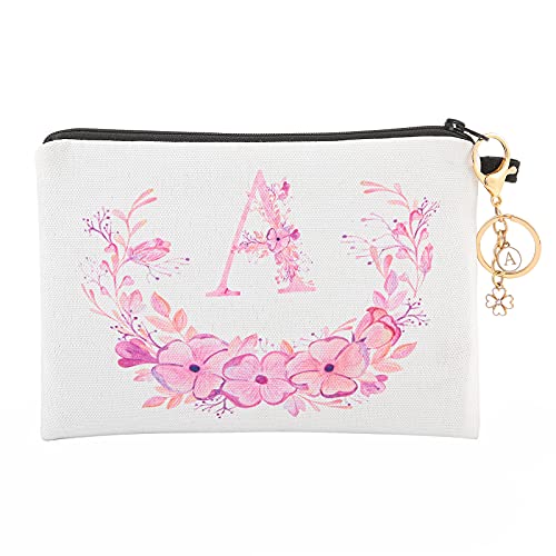 Stylish Makeup Bag with Letters - Zipper Pouch for Travel & Cosmetic Organization | Perfect for Travel, Gym & Daily Essentials Storage