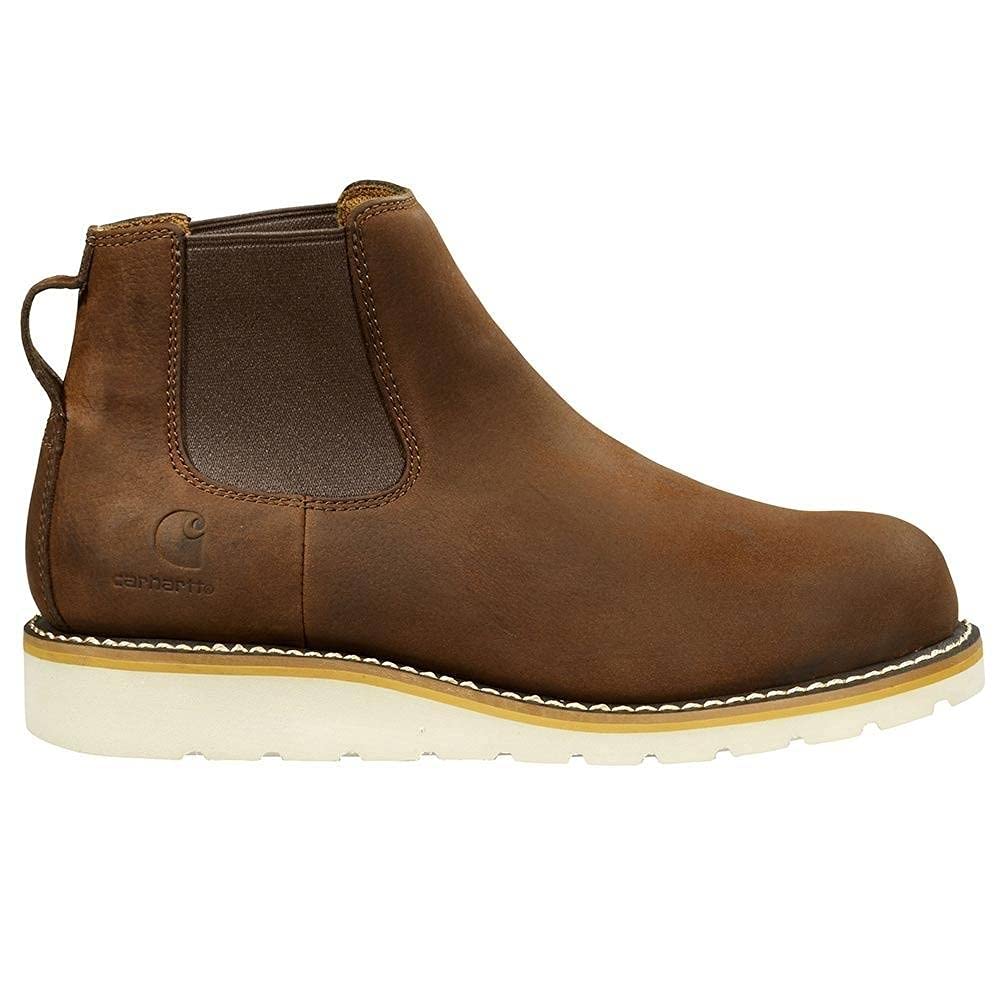 Carhartt Men's 5-Inch Steel Toe Chelsea Work Boots | Wedge Pull-On Safety Shoes Fw5233M | Durable for Construction, Warehouse & Outdoor Jobs