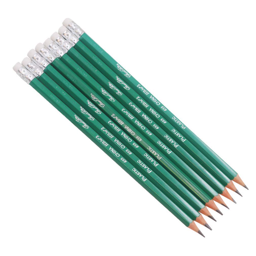 Premium Non-Toxic Children's Pencils with Erasers - 12 Pack Colorful Writing Pencils for Kids School, Drawing & Homework - Safe Wooden Pencils with Soft Erasers for Classroom, Art & Learning Activities