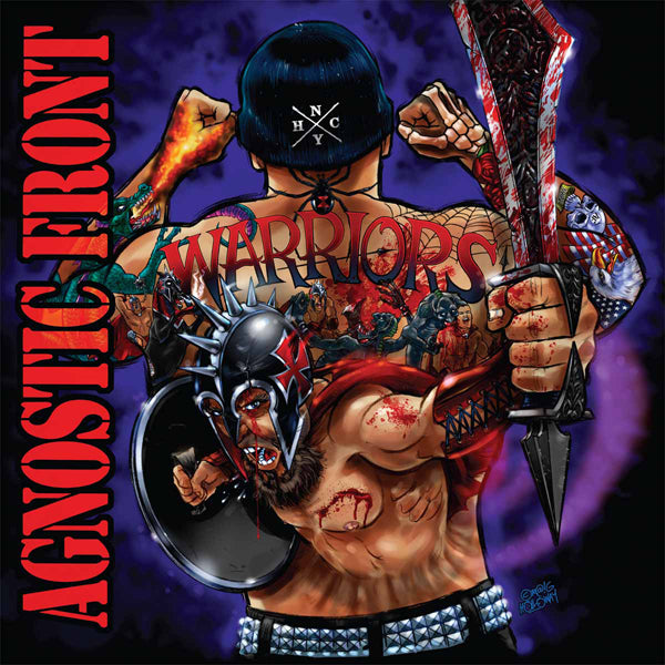 Agnostic Front Warriors LP Vinyl Record - Grimace Purple & Sea Blue Color | Punk Rock Music for Collectors & Fans | Perfect for Home Listening & Music Enthusiasts