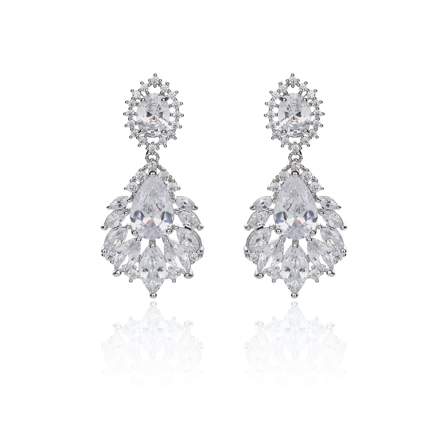 5A Cubic Zirconia Water Drop Earrings for Women - Elegant Wedding Jewelry & Bridal Accessories - Perfect for Bridal Shower, Anniversary Gifts and Special Occasions