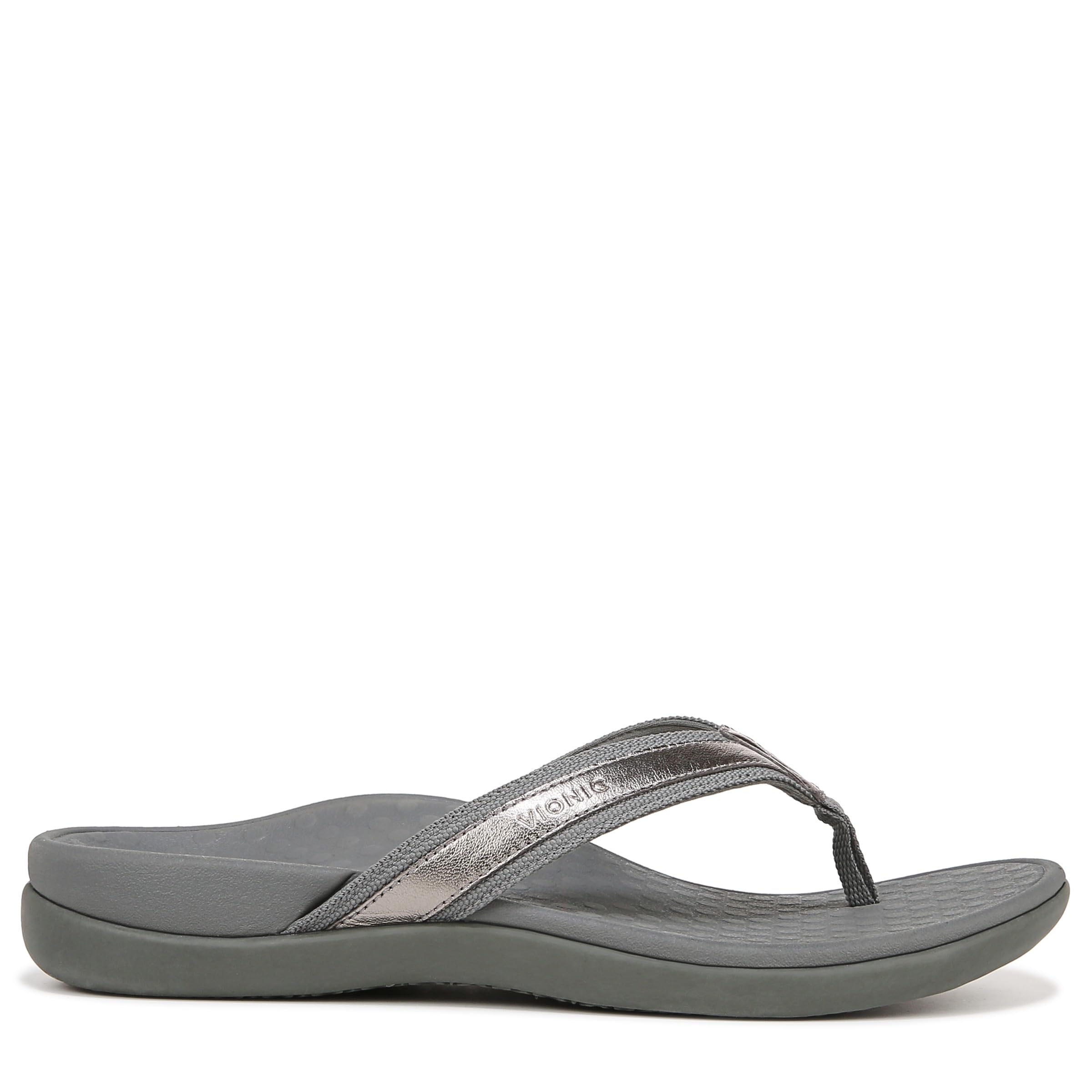 Vionic Women's Tide Toe Post Sandals - Comfortable Orthotic Support for Plantar Fasciitis & Heel Pain - Perfect for Walking, Travel & Summer Outfits