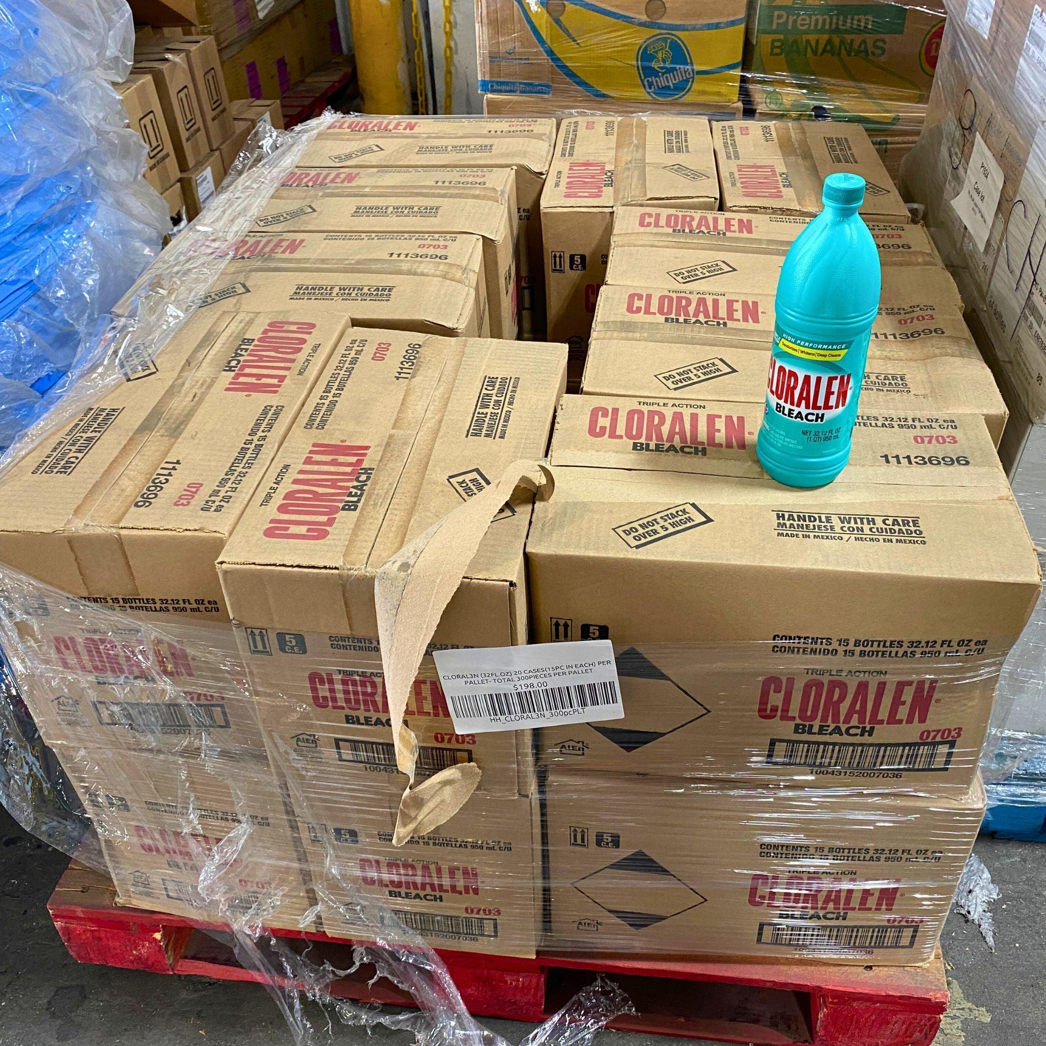 CLORALEN Disinfectant Cleaner (32 Fl Oz) - 300 Pcs Pallet - Ideal for Commercial Cleaning, Hospitals & Household Sanitizing