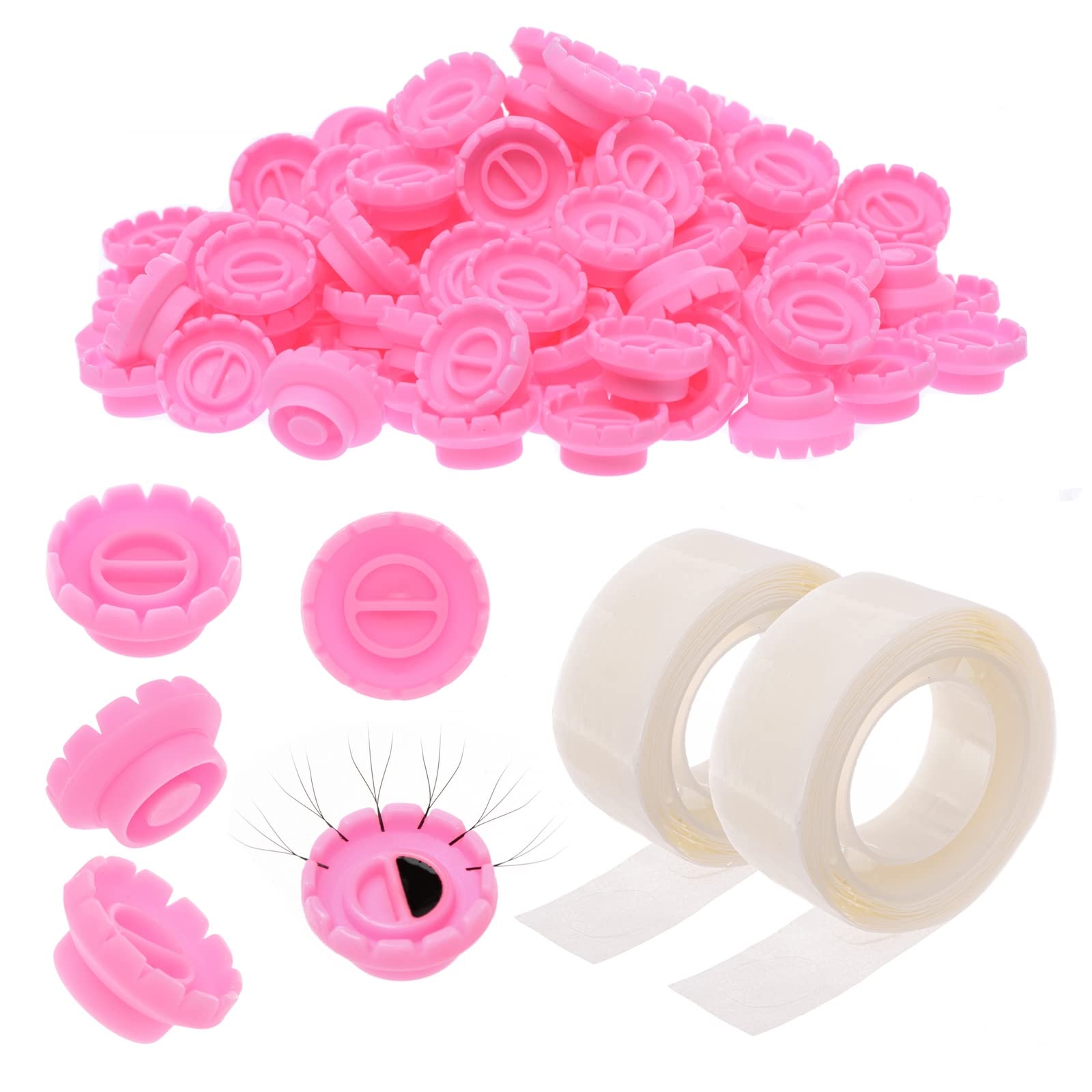 200 PCS Volume Glue Rings for Eyelash Extensions - Professional Lash Extension Glue Holder & Fan Making Rings - Flower Shaped Glue Cup for Lash Artists - Perfect for Salon, Home Use & Professional Lash Application