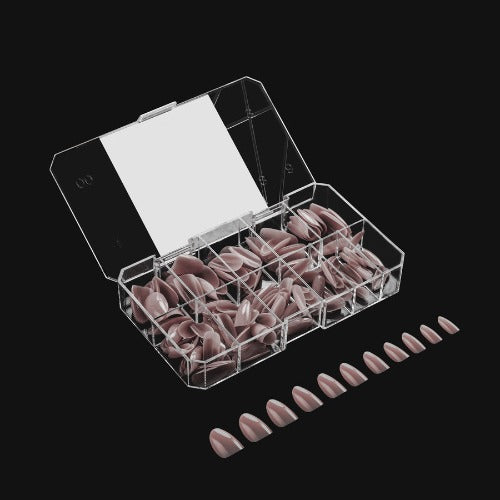 Apres Gel X Neutrals Mia Natural Tips 150pc - Short Round False Nails for Natural Look | DIY Manicure, Salon Quality, At-Home Nail Extension Kit for Women