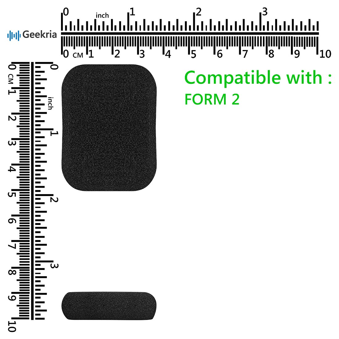 Geekria QuickFit Foam Replacement Ear Pads for Bang & Olufsen B&O Form 2 Headphones - Premium Comfort Memory Foam Ear Cushions, Noise Isolation Headset Earpads, Durable Ear Cups Cover Repair Parts (Black) - Perfect for Gaming, Music, Travel & Office Use