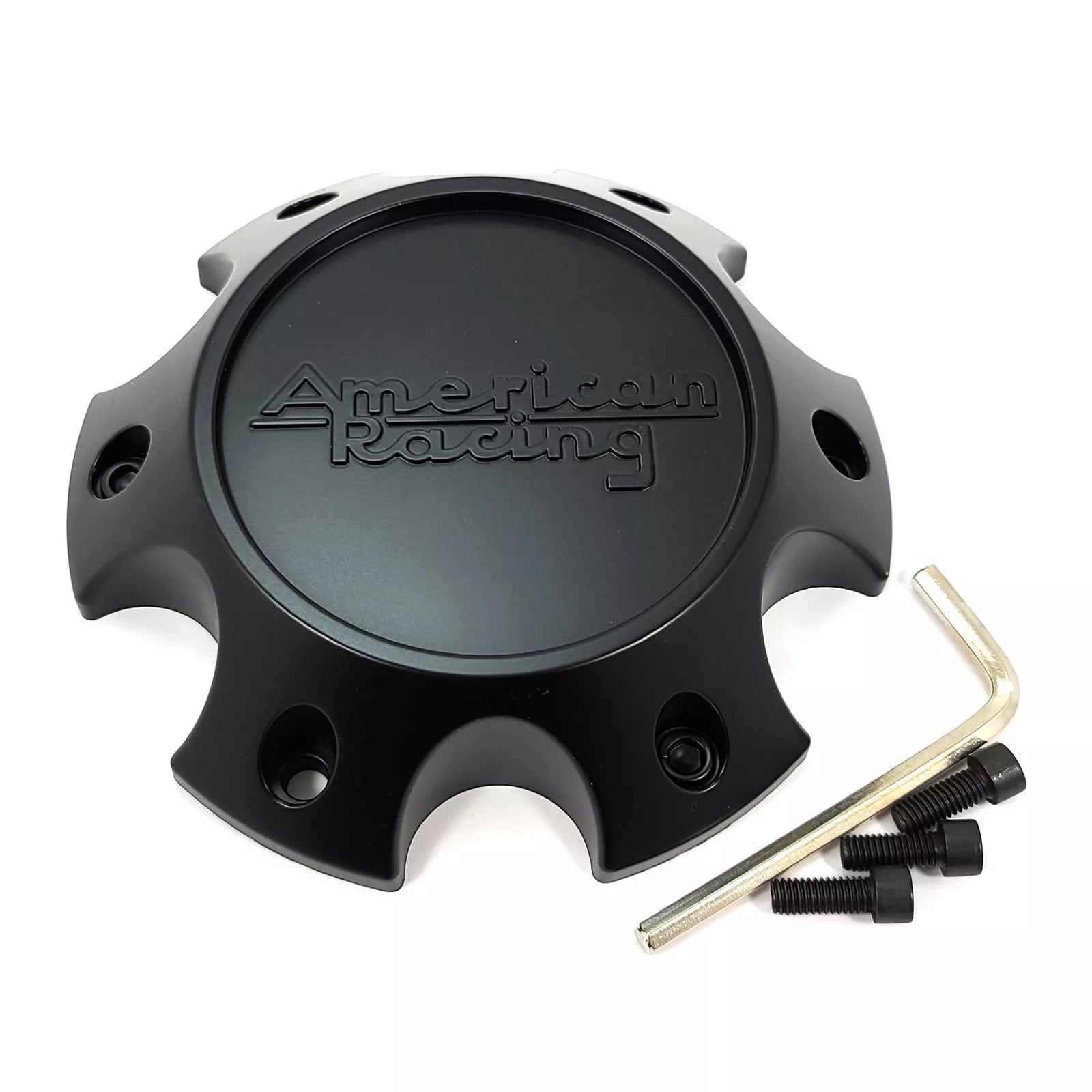 American Racing Bolt On Wheels Satin Black with Black & Chrome Center Cap - Fits 6x135/5.5 Lug Pattern - Perfect for Ford F150, Trucks & Off-Road Vehicles