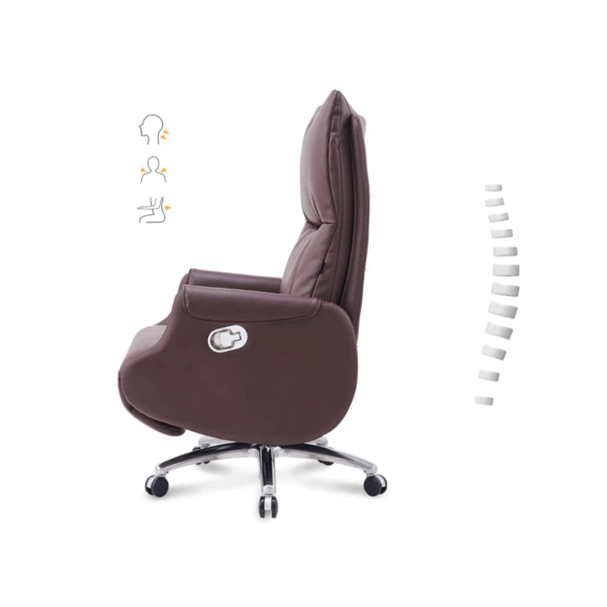 Ergonomic Gaming & Office Chair - Adjustable Leather Executive Chair for Home & Work