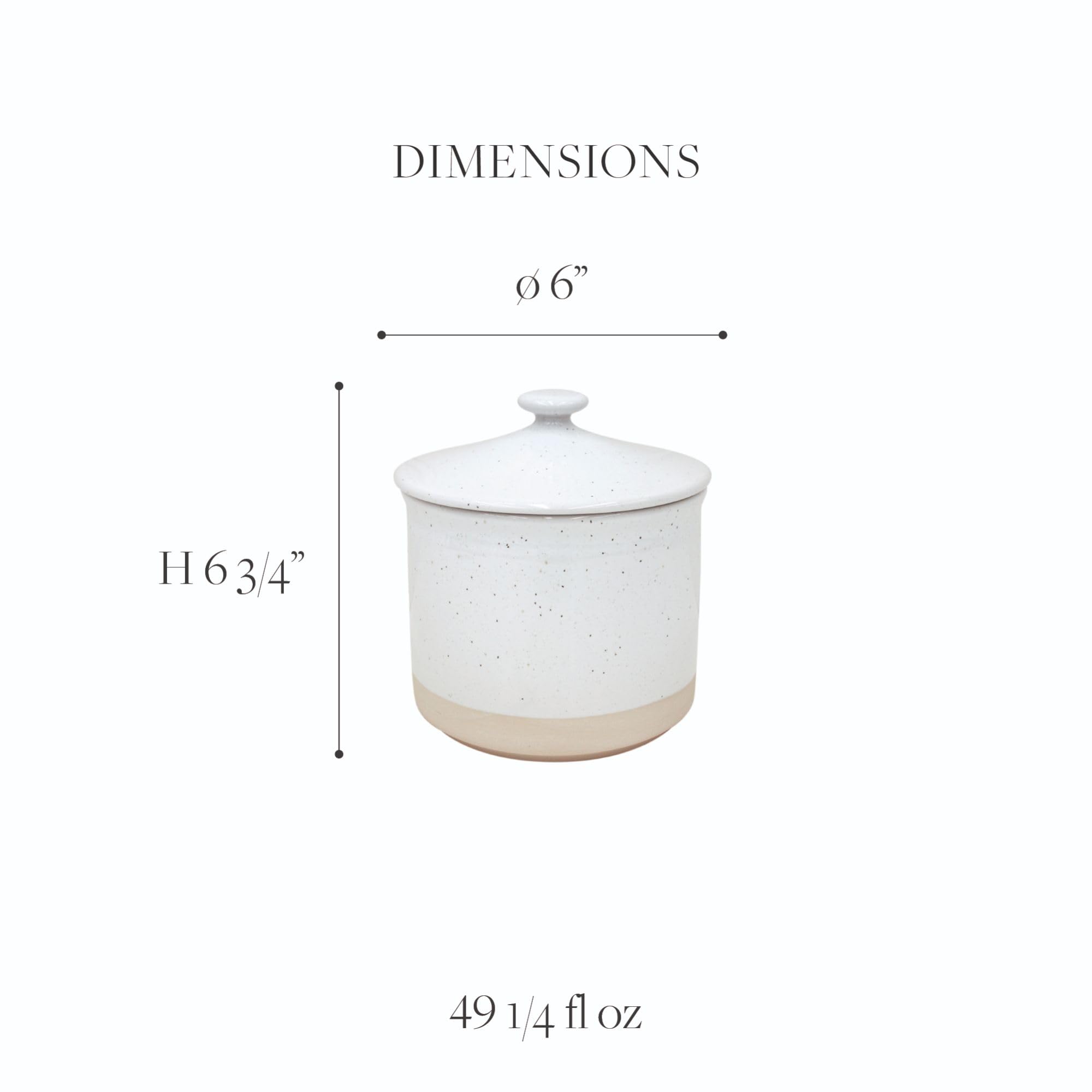Casafina Ceramic Stoneware 49 oz. Canister - Fattoria Collection, White | Microwave & Dishwasher Safe Dinnerware Set | Food Safe Glazing | Restaurant Quality Serveware for Kitchen, Dining & Coffee Storage | Perfect for Home, Restaurant & Cafe Use