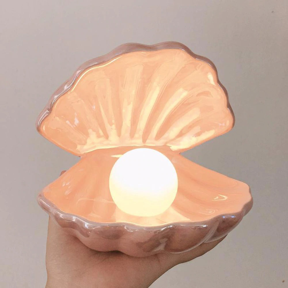 Fairy Shell Pearl Night Light - Elegant LED Bedside Lamp for Nursery, Bedroom, and Relaxation - Perfect for Kids, Adults, and Home Decor