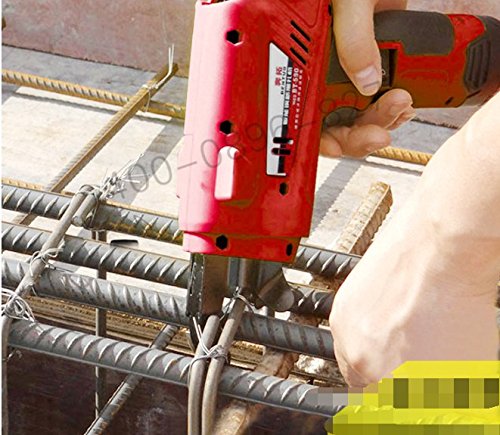 ELEOPTION Automatic Rebar Tying Machine - Electric Handheld Rechargeable Construction Tool with 5 Tying Wires (8-34mm Wire Capacity) - Perfect for Concrete Reinforcement, Steel Bar Binding & DIY Building Projects