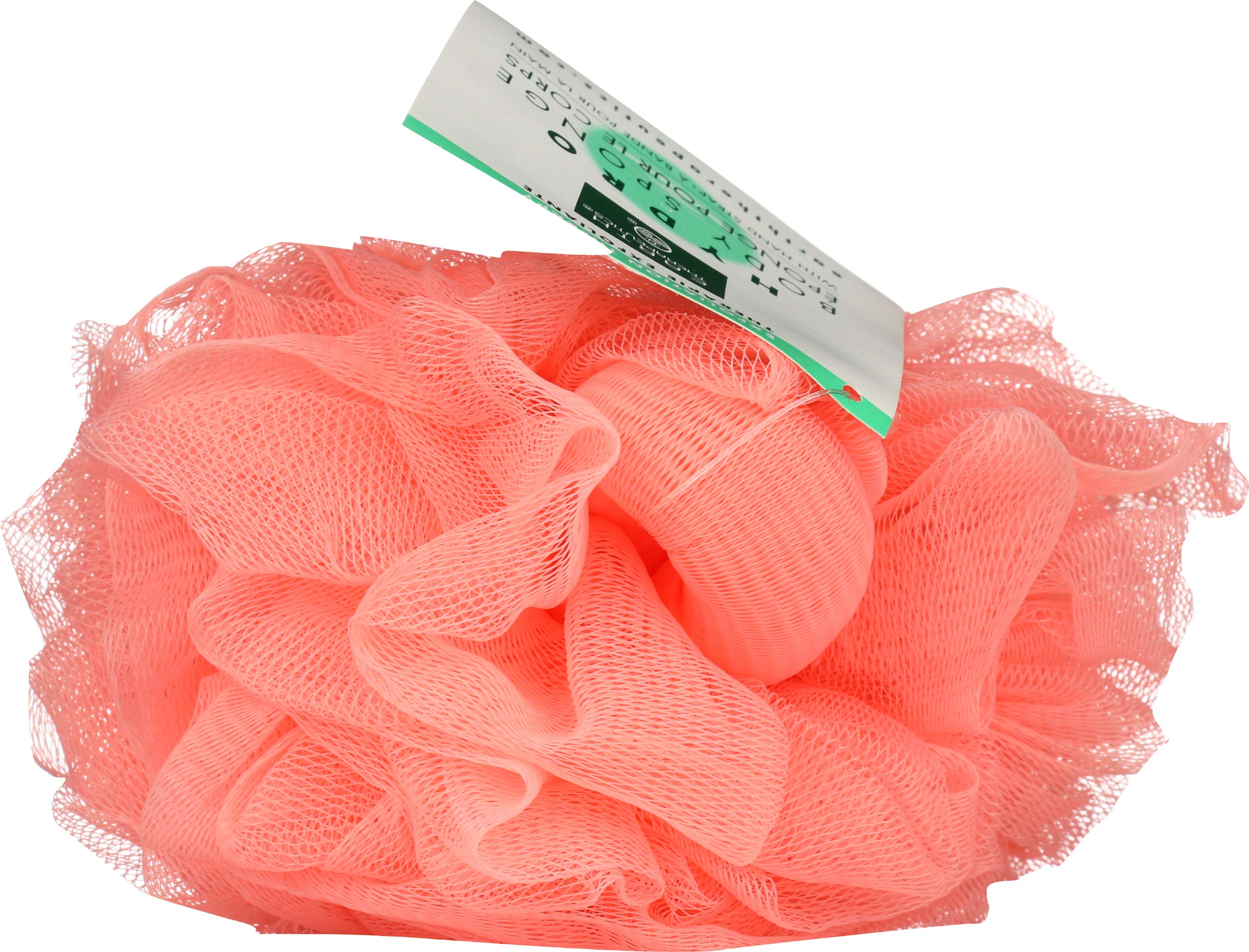 Earth Therapeutics Hydro Body Sponge with Hand Strap - Exfoliating Bath Sponge for Soft Skin, Peach Color - Perfect for Shower, Bath & Spa Relaxation