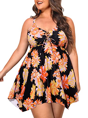 Black Orange Floral