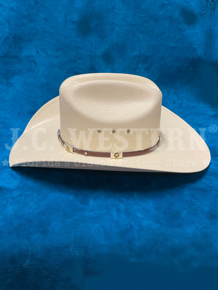 Larry Mahan MS2442ALAL 10X Alamo Straw Cowboy Hat Ivory - Western Style Hat for Men & Women - Perfect for Rodeo, Ranch Work, and Outdoor Adventures