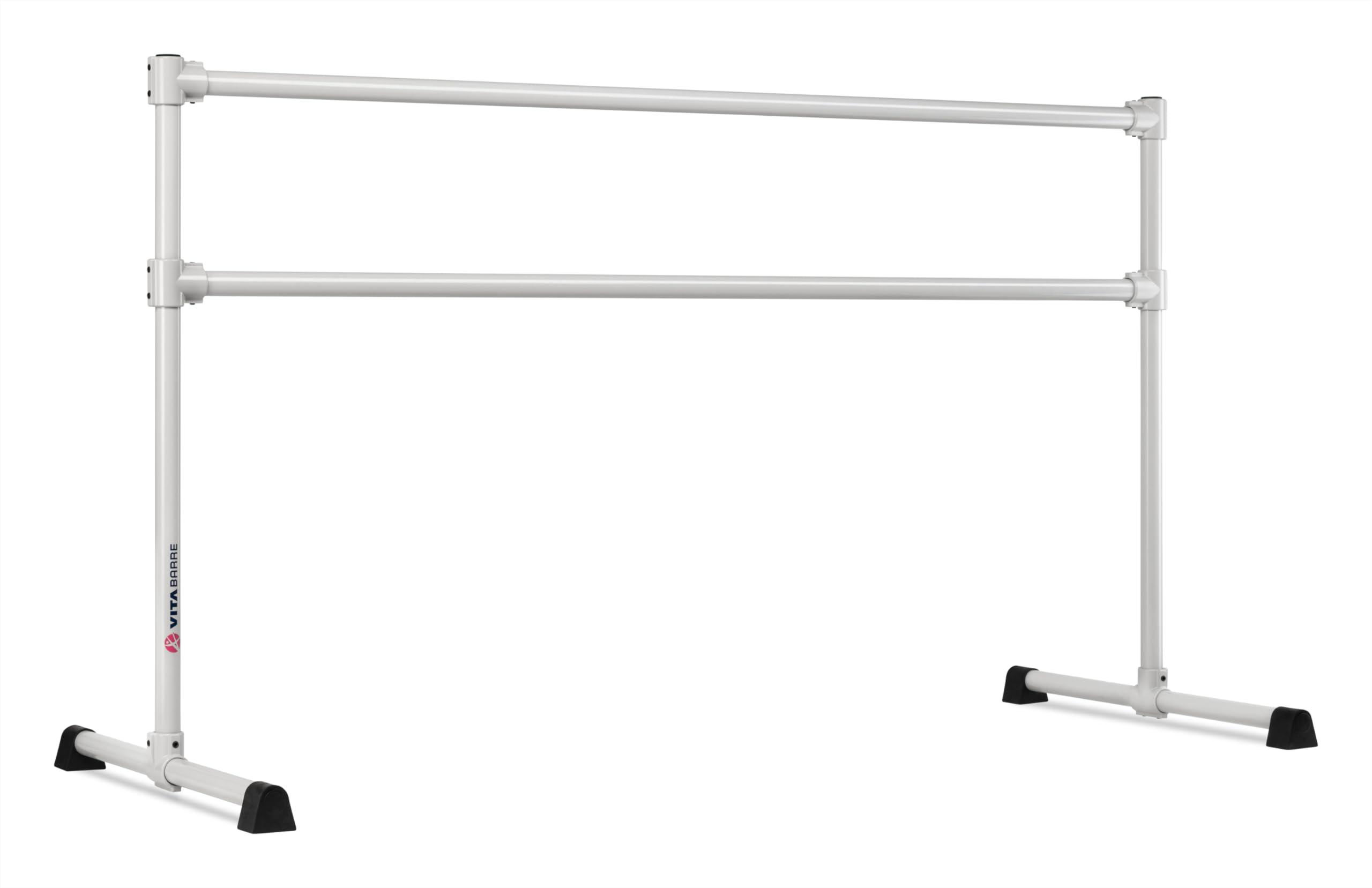 VITA Barre Portable Freestanding Double Ballet Barre - Heavy Duty Steel Construction | Adjustable Height Home & Gym Exercise Equipment for Kids & Adults | Perfect for Dance Training, Fitness Workouts & Pilates Practice | Ideal for Home Studios, Dance Classes & Personal Fitness Routines