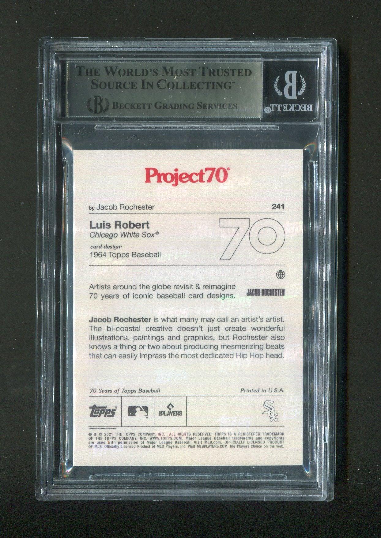 2021 Topps Project70 Luis Robert #241 BGS Graded Autographed Rookie Baseball Card - Collectible Sports Memorabilia for Fans & Investors