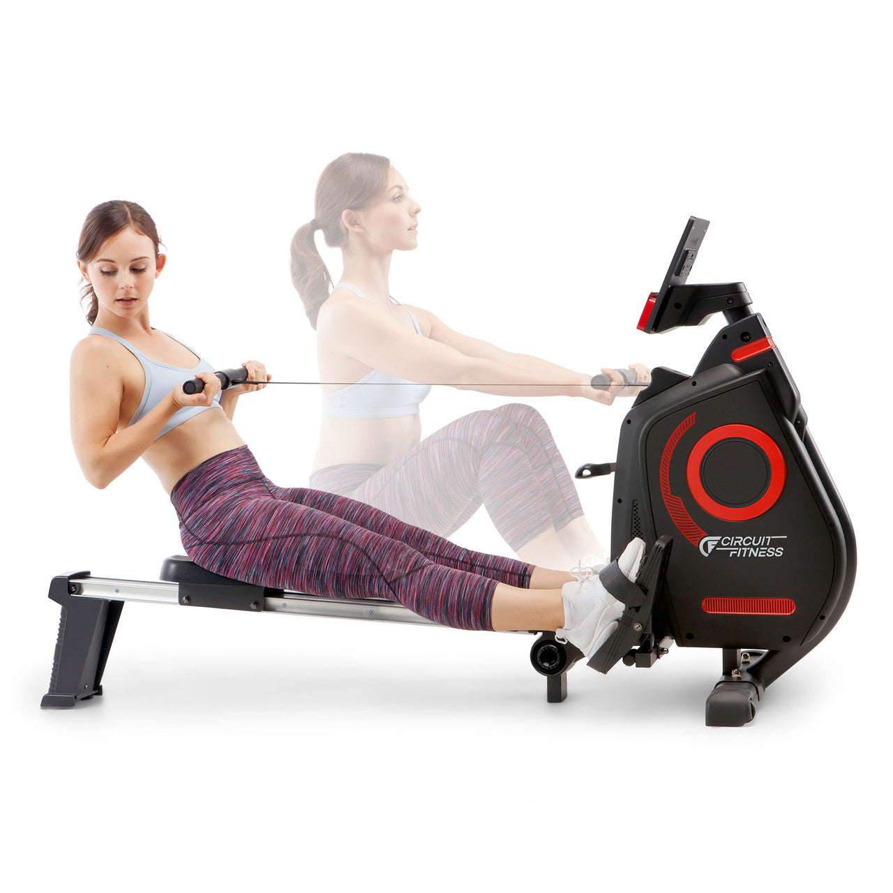 Foldable Rowing Machine with Magnetic Resistance - Adjustable Workout Equipment for Home Gym | Circuit Fitness AMZ 979RW | Perfect for Small Spaces & Full-Body Training