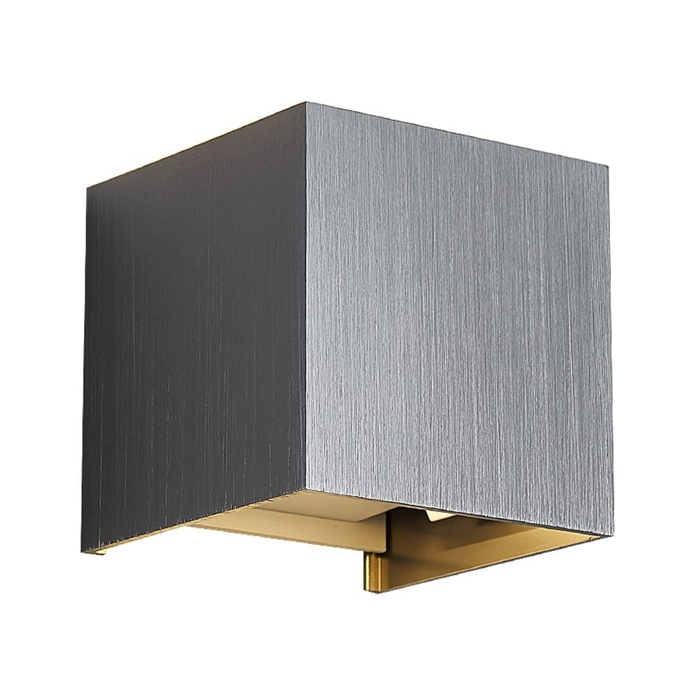 Modern LED Wall Sconce Light Fixture - 6W Warm White 3000K Up/Down Lighting - Waterproof Aluminum Indoor/Outdoor Wall Lamp for Living Room, Bedroom, Hallway - Perfect for Ambient Lighting and Home Decor