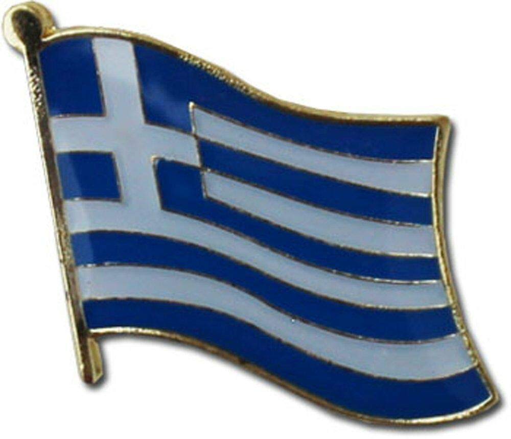 Wholesale Pack of 12 Greece Country Flag Lapel Pins for Bike Hats & Motorcycle Accessories - Durable Metal Studs for Clothing, Caps & Jackets - Perfect for Biker Events, Travel Souvenirs & Patriotic Gifts