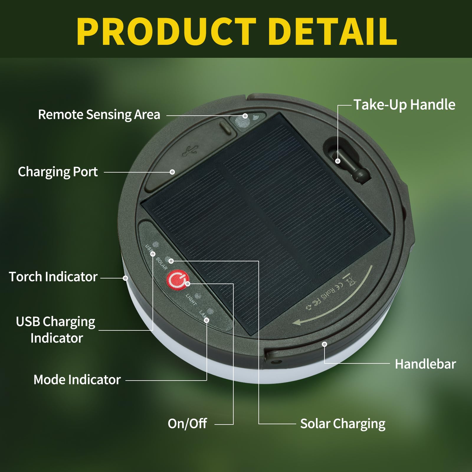 GHORA 2-in-1 Solar Powered LED String Lights - 39.4ft Waterproof Outdoor Hanging Lights with Remote Control for Camping, Tent, Yard, Garden & Patio Decor