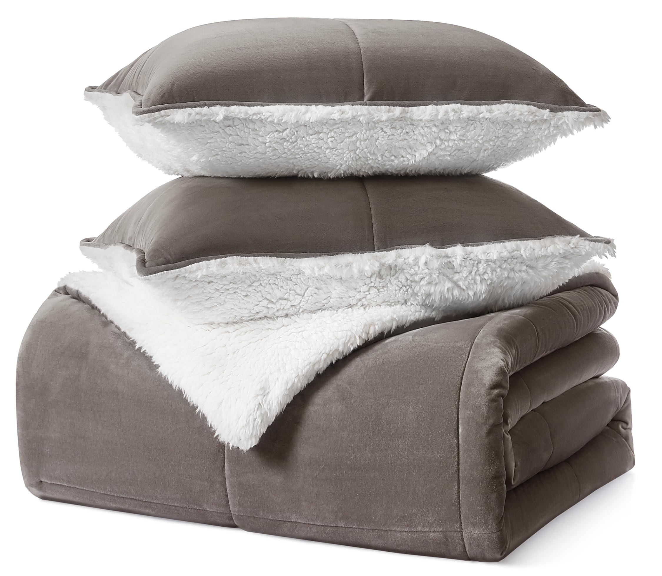 UGG 00434 Blissful Full/Queen Reversible Hypoallergenic Comforter Set | Hotel Collection Bedding with Pillow Shams | Machine Washable Soft Fawn Comforter for Bedroom | Perfect for Guest Rooms & Cozy Winter Nights