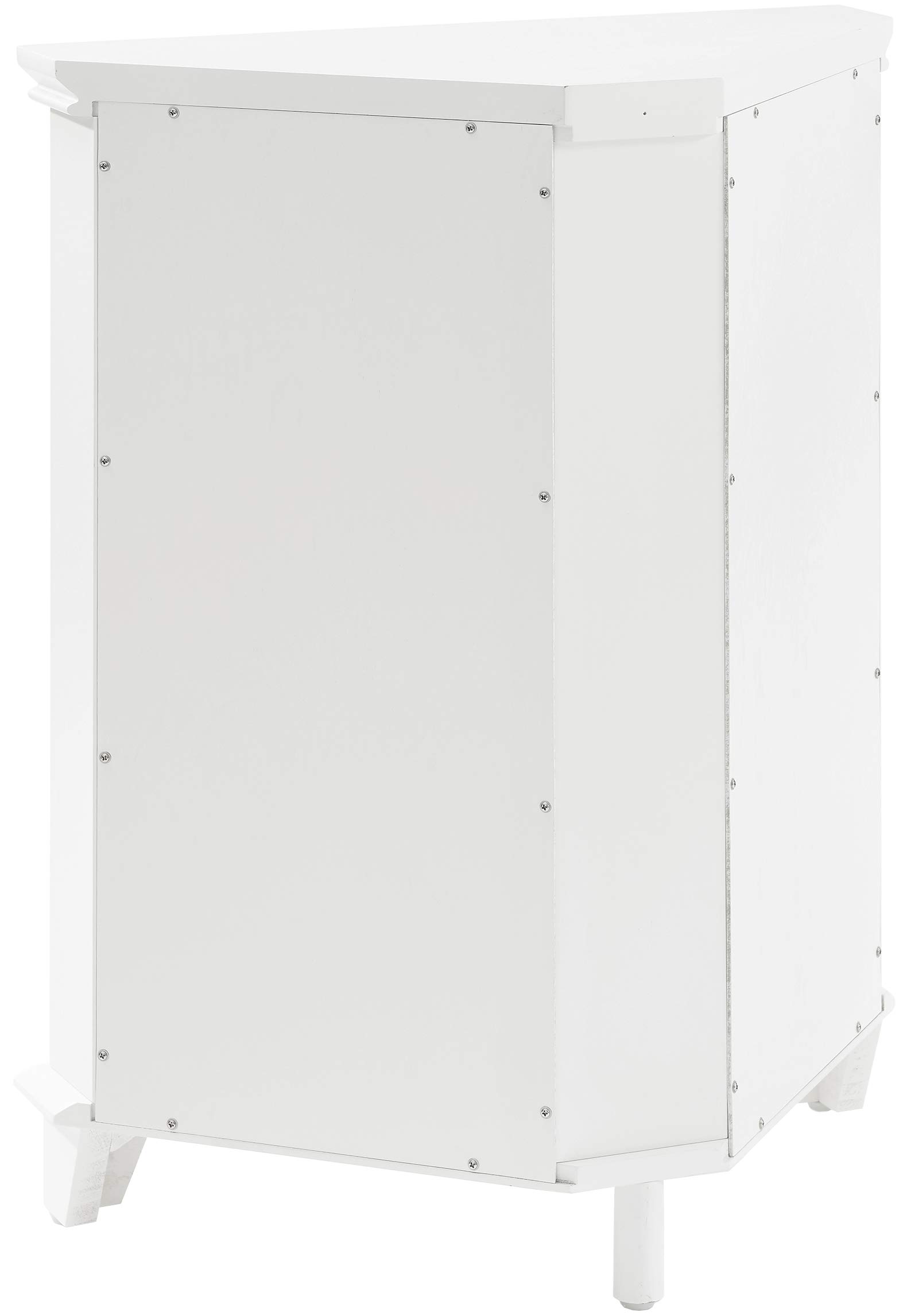 Crosley Lydia White Corner Storage Cabinet with Shelves - Bathroom Organizer & Home Decor for Small Spaces, Bedroom, Living Room, Entryway
