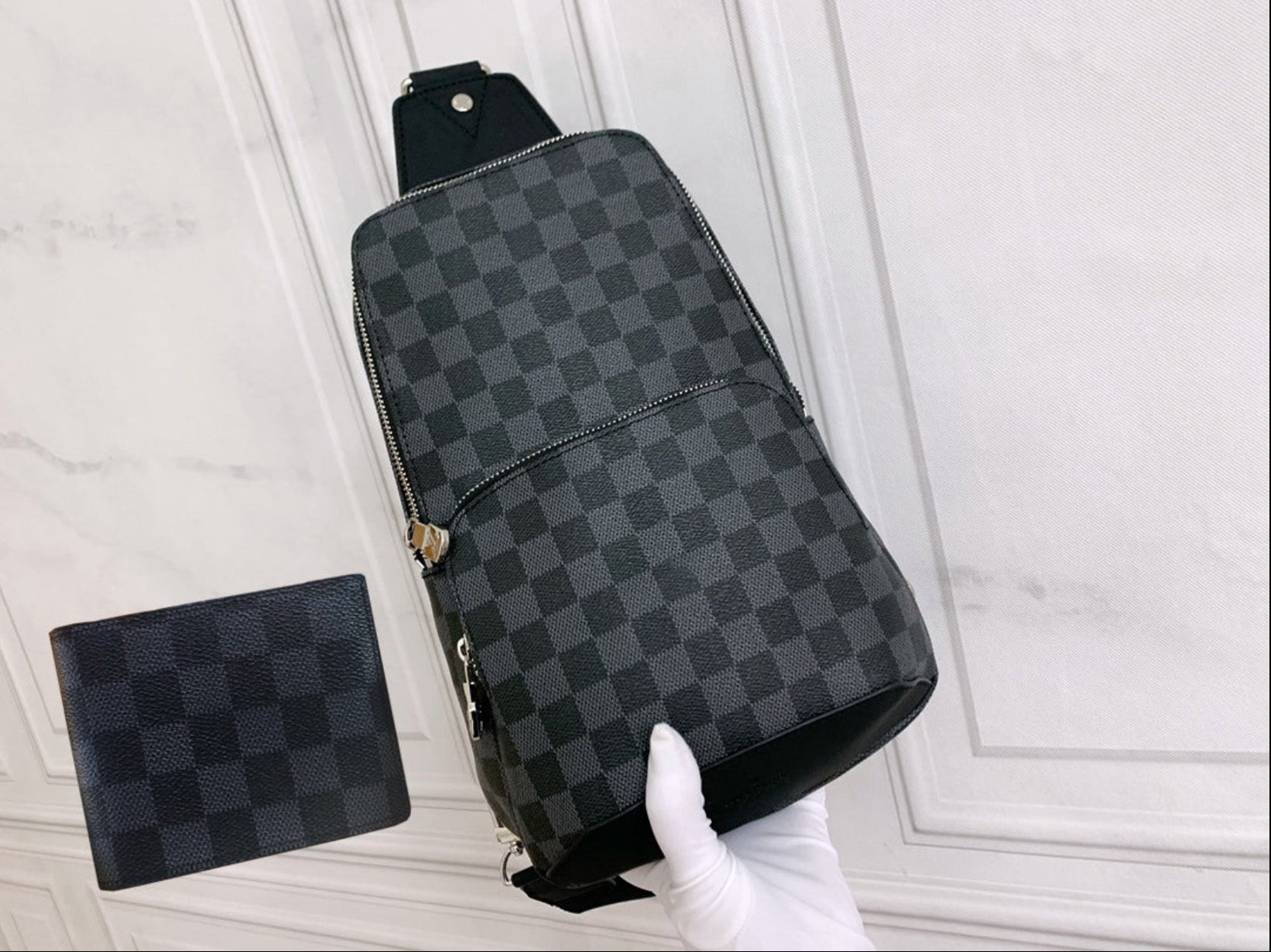 Men's Sling Bag & Wallet Set - Durable Crossbody Bag with RFID Protection - Perfect for Travel, Gym, and Everyday Use